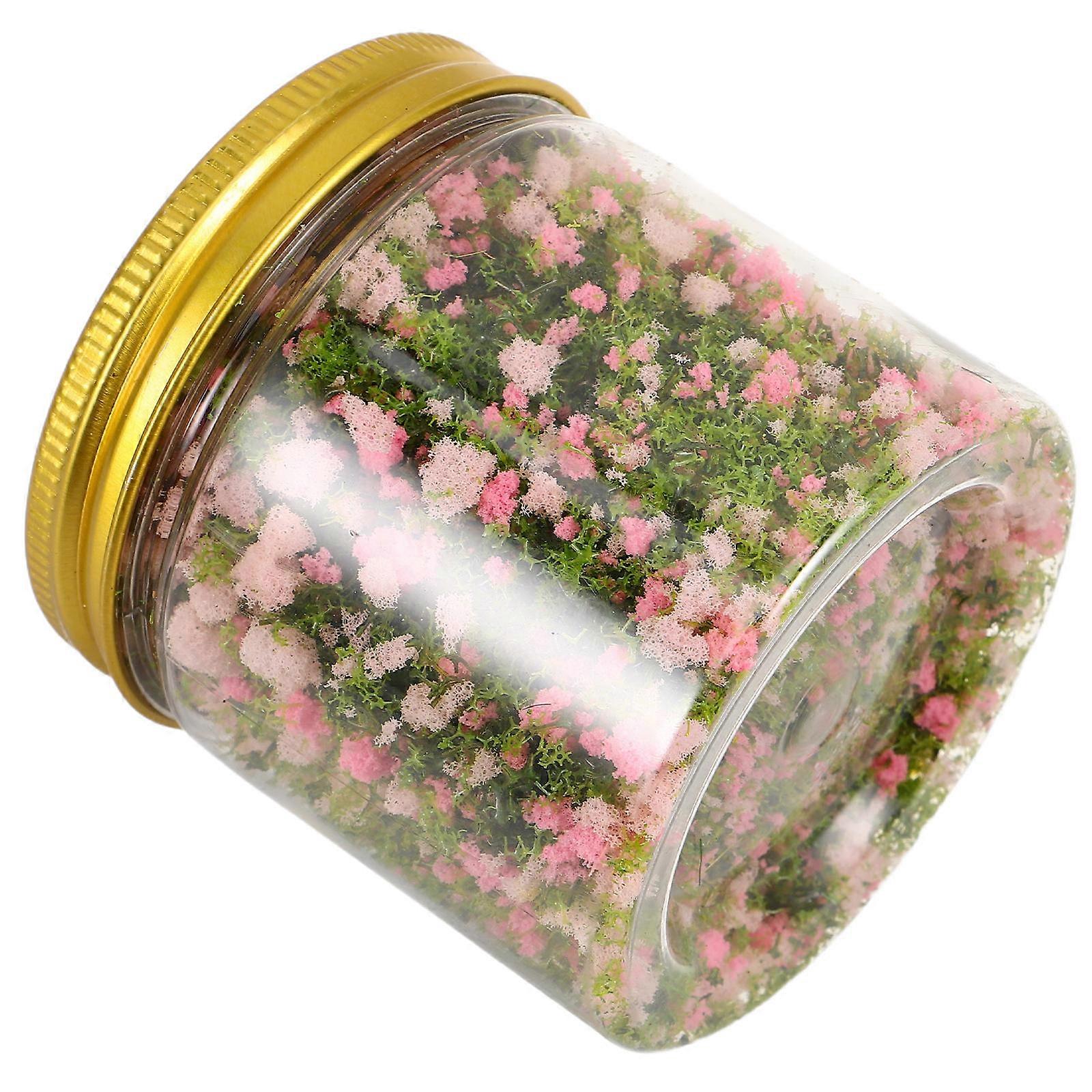 Realistic Miniature Artificial Tree Flowers with Coarse Fake Grass for Dollhouse, Model Train Scenery, Home Decor, and Garden Models – Low