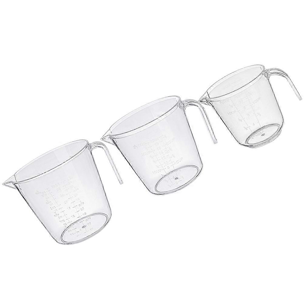 Transparent Measuring Cups Large Capacity Graduated Cup for Cooking and Baking 3Pcs