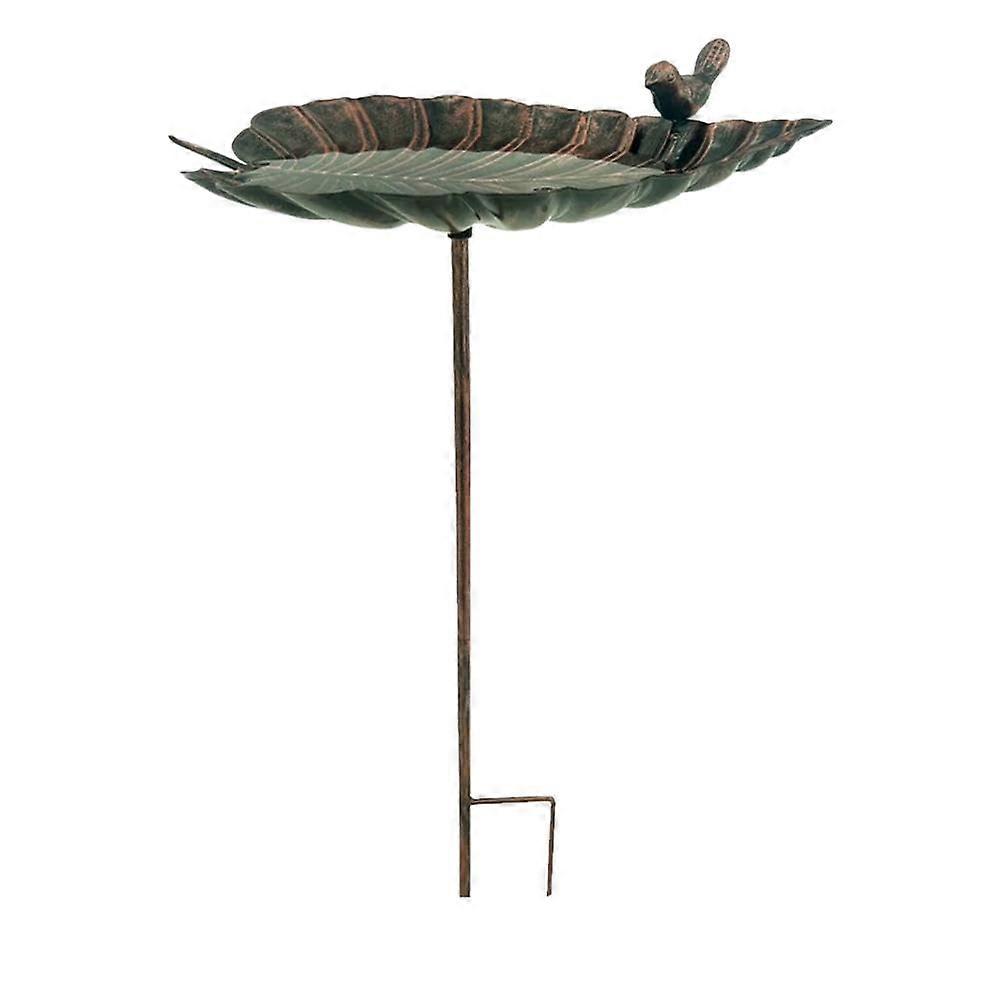 Standing Bird Bath Metal Birdbath Standing For Outside Cast Iron LeafShaped Water Decoration For Patio Statue O6C7 Bowl Ba Yard
