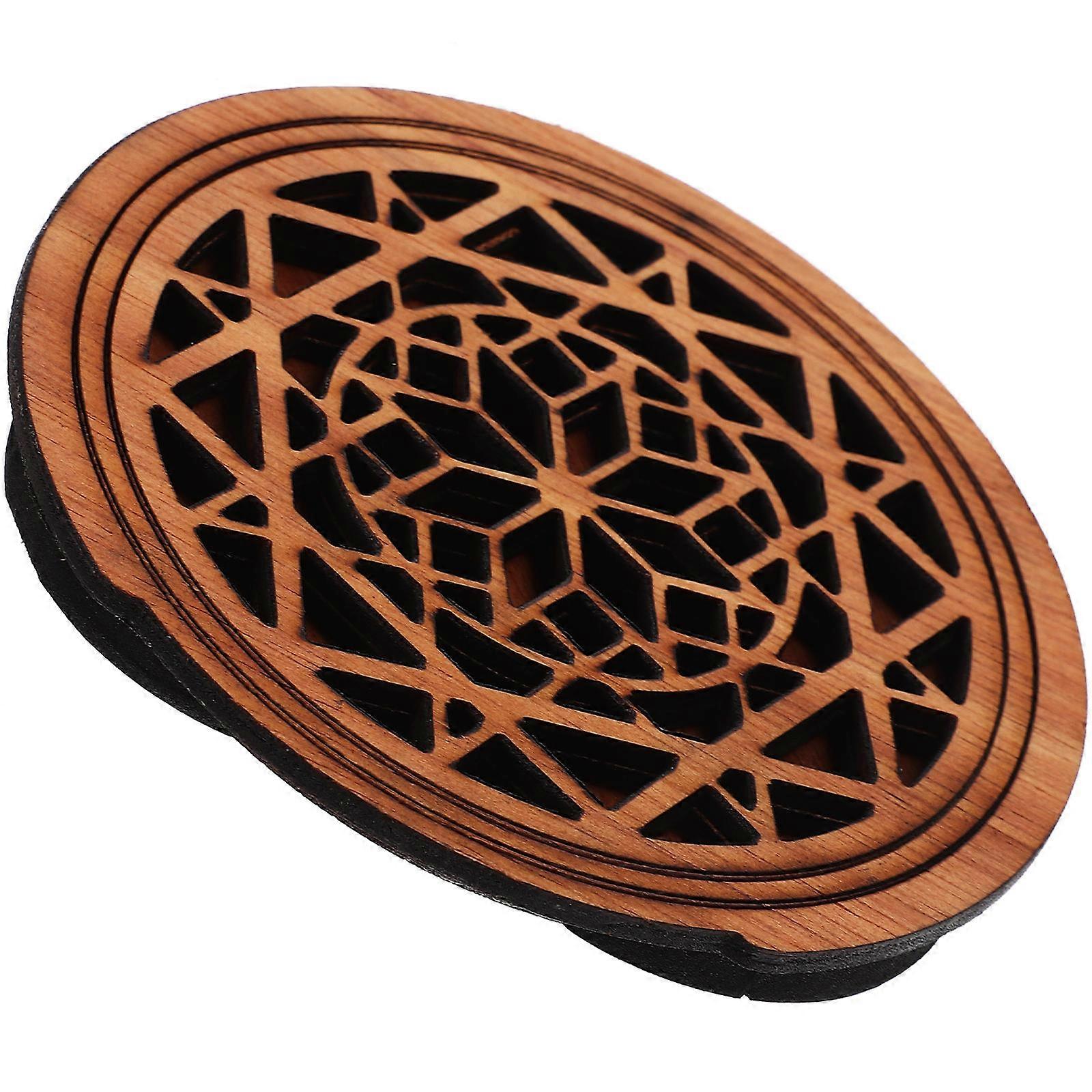 Guitar Wood Soundhole Cover 1 Set Practical Block Feedback Buffer for Guitar Feedback Reducer