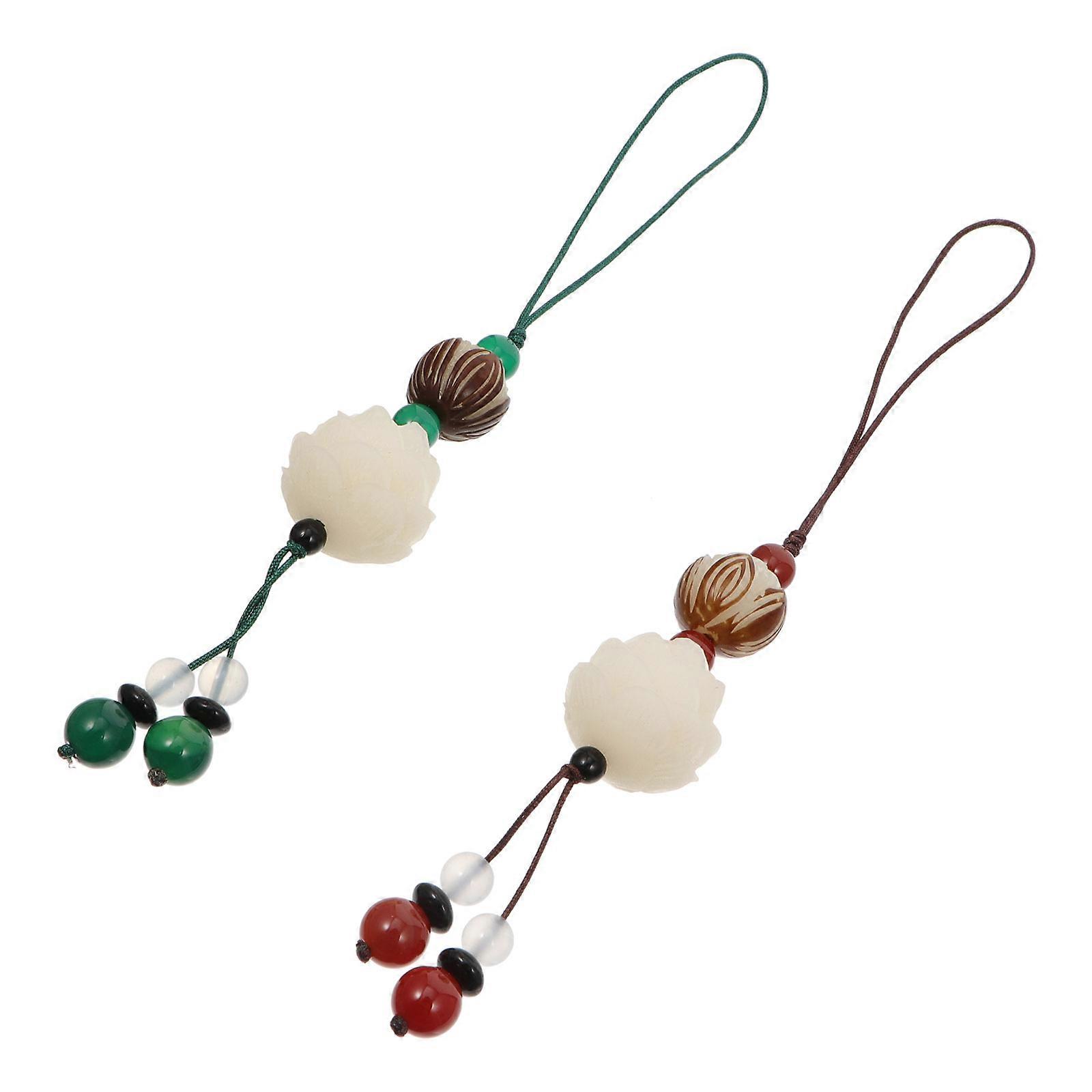Bodhi Pendulum Keychain Crystal Assorted Color Small Light Easy to Carry Perfect for Bag Backpack Car Key