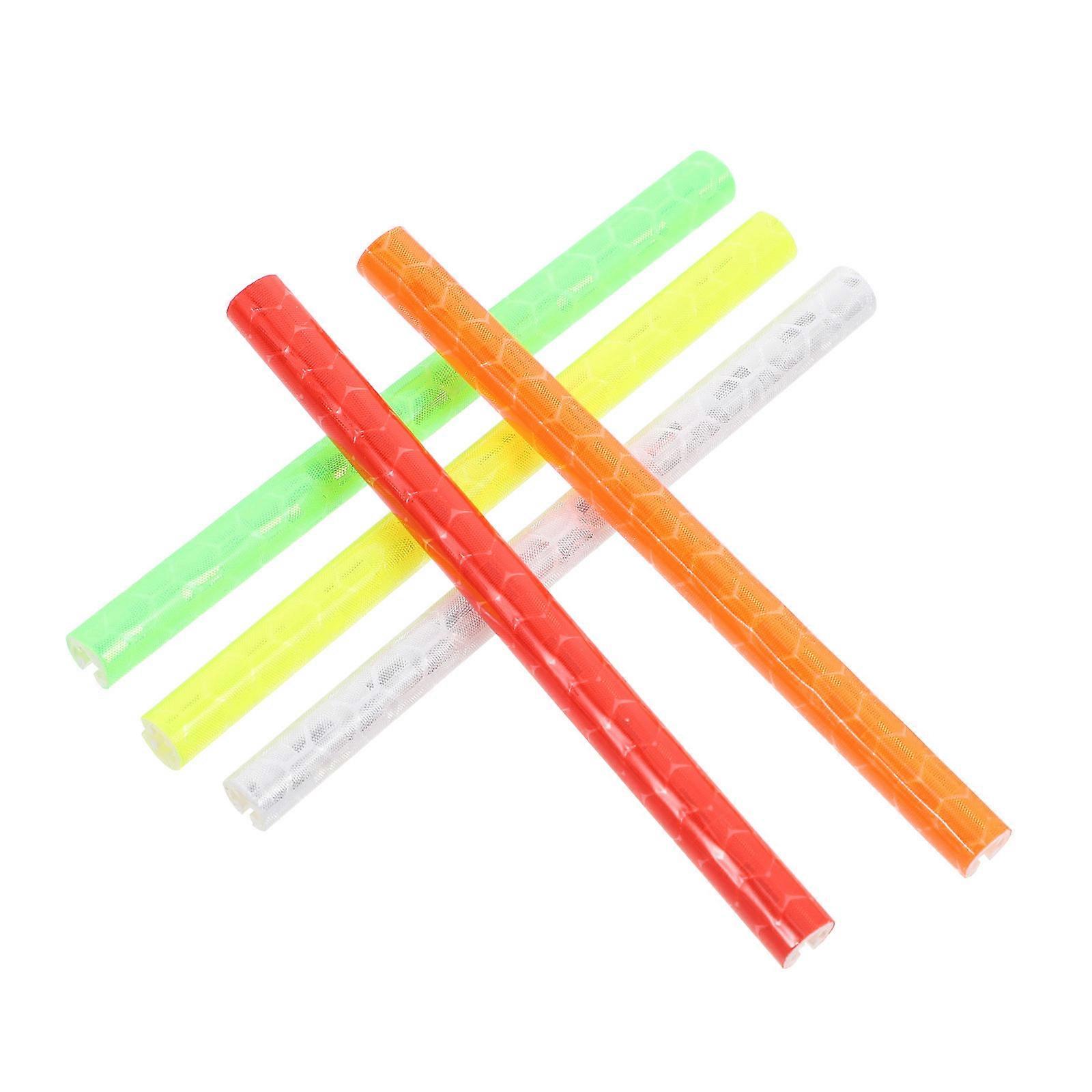 Bike Caution Spokes Reflective Bike Spokes Cyclists Decorative Improved Visibility Green 60Pcs