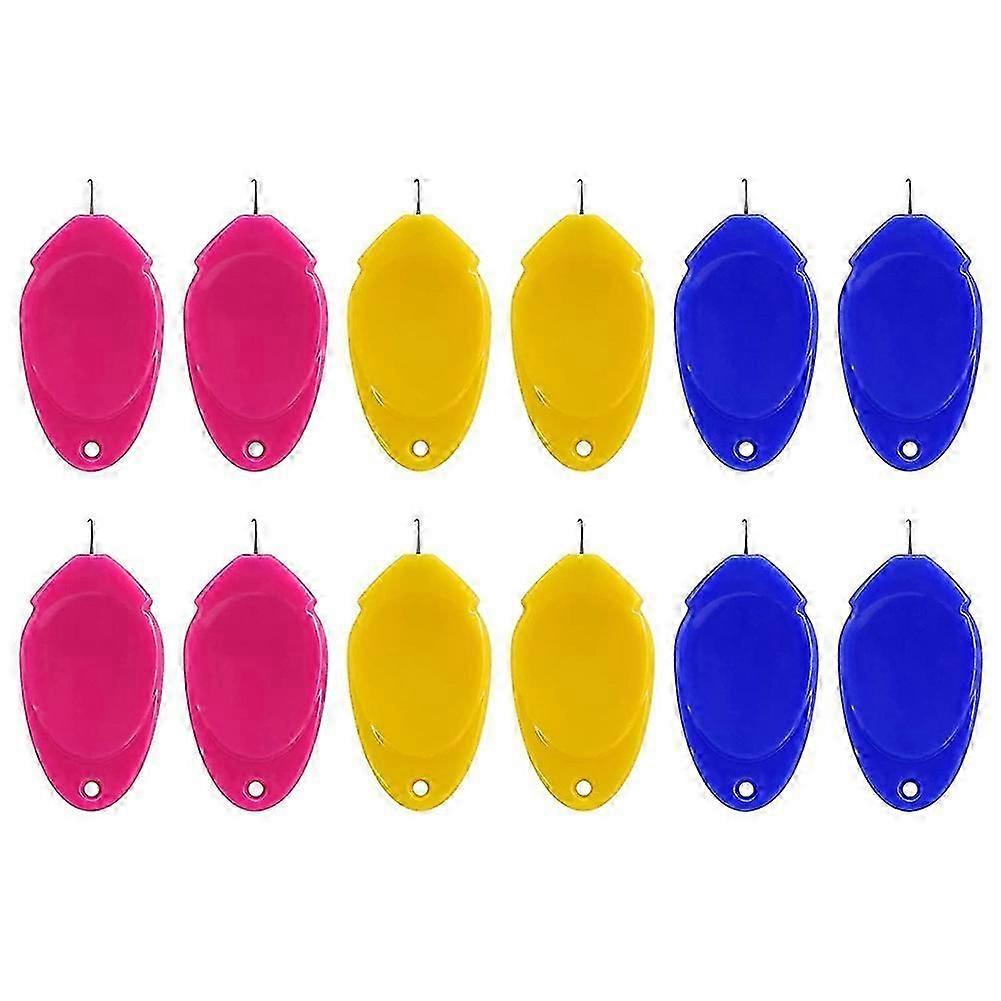 12Pcs Threader, for Hand Sewing, Small Eye Needle Threader Hook