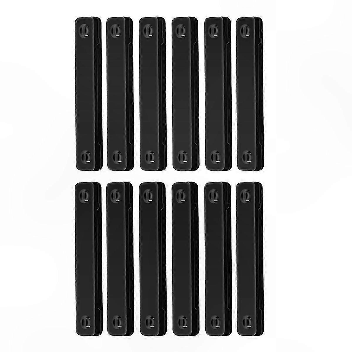 Black Window Screen Retainers, 12-Pack, Magnetic No-Punch Design for European Windows