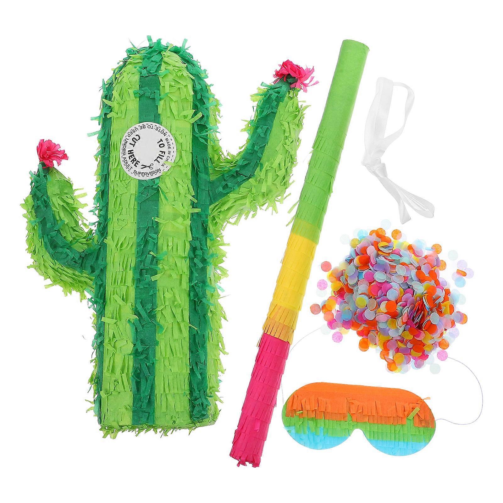 Mexico Cactus Pinata Large Pinatas Fillable With Candies Interactive Fun For Children 1Set