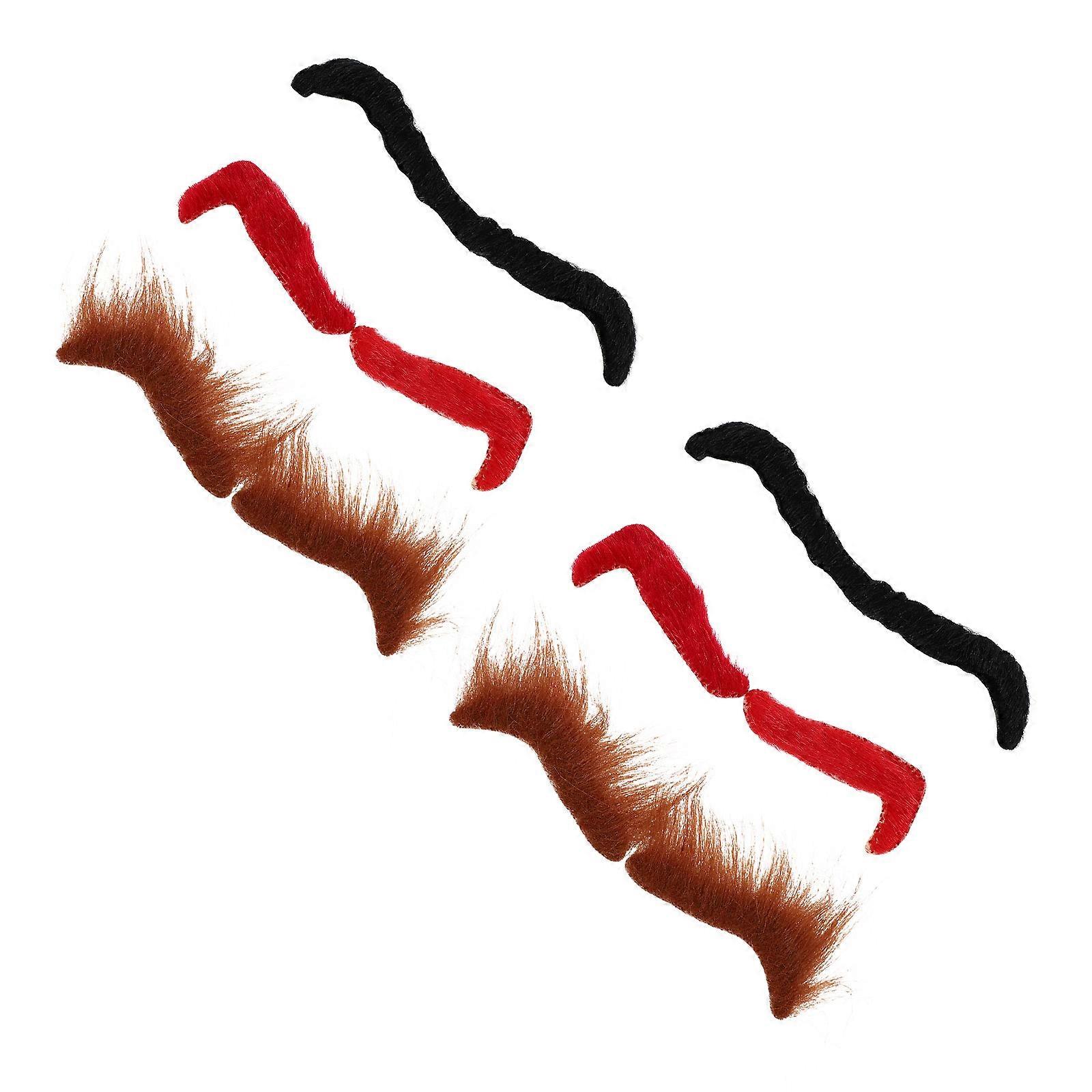 6pcs Halloween Fake Eyebrows for Cosplay, Party & Costume Use Lint Resistant, Adult Size, Multi Event Accessory for Masquerade, Birthday, April