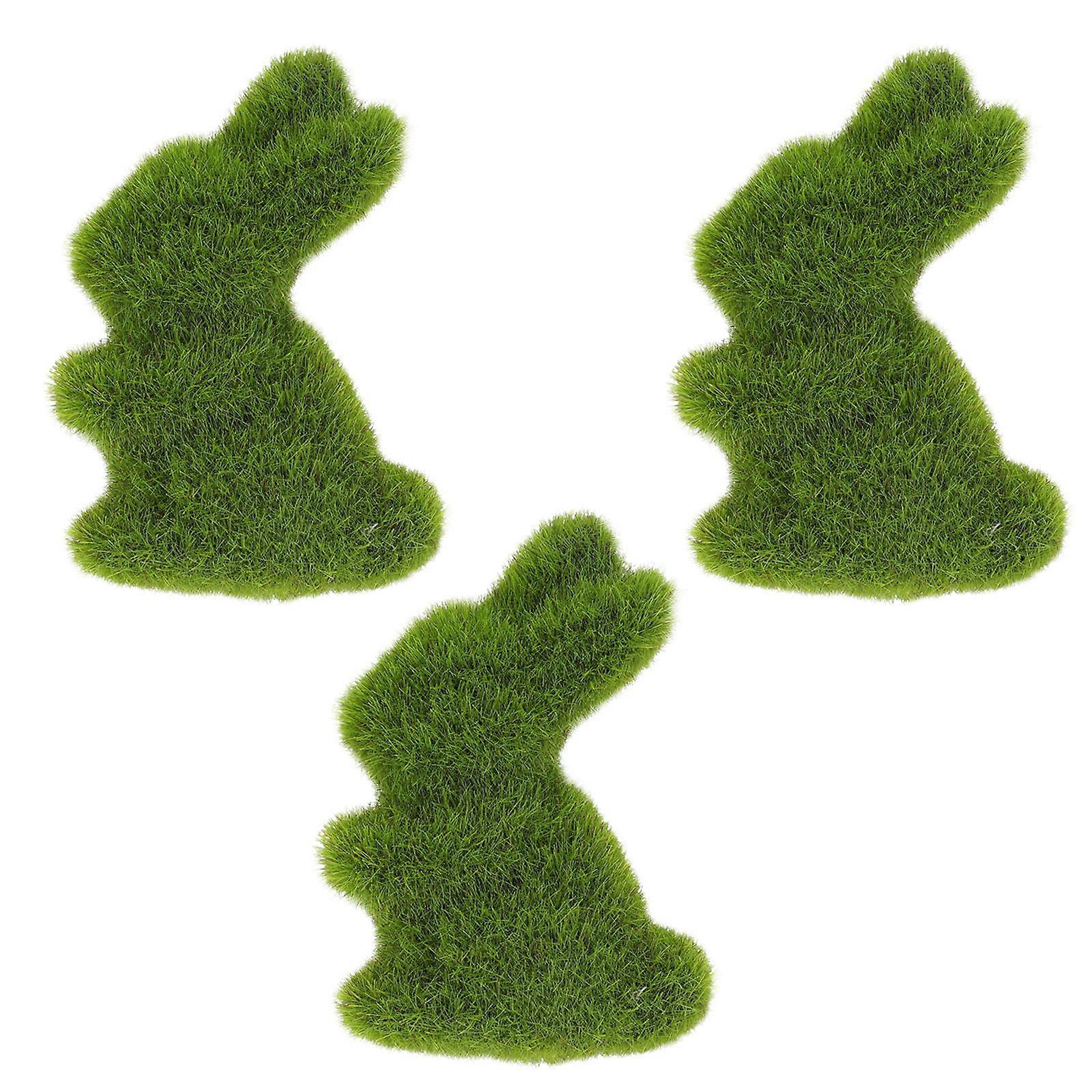 3Pcs Bunny Props Featuring Rabbit Shape For Shop Window And Yard Decoration In Green Color