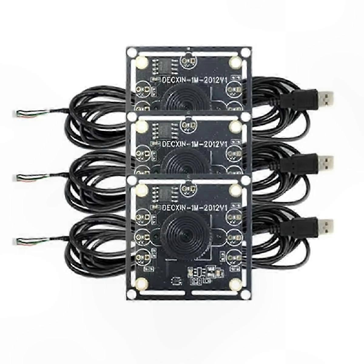 3-Pack 100 Camera Module 1MP OV9732 USB 1280x720 Resolution for Imaging Projects