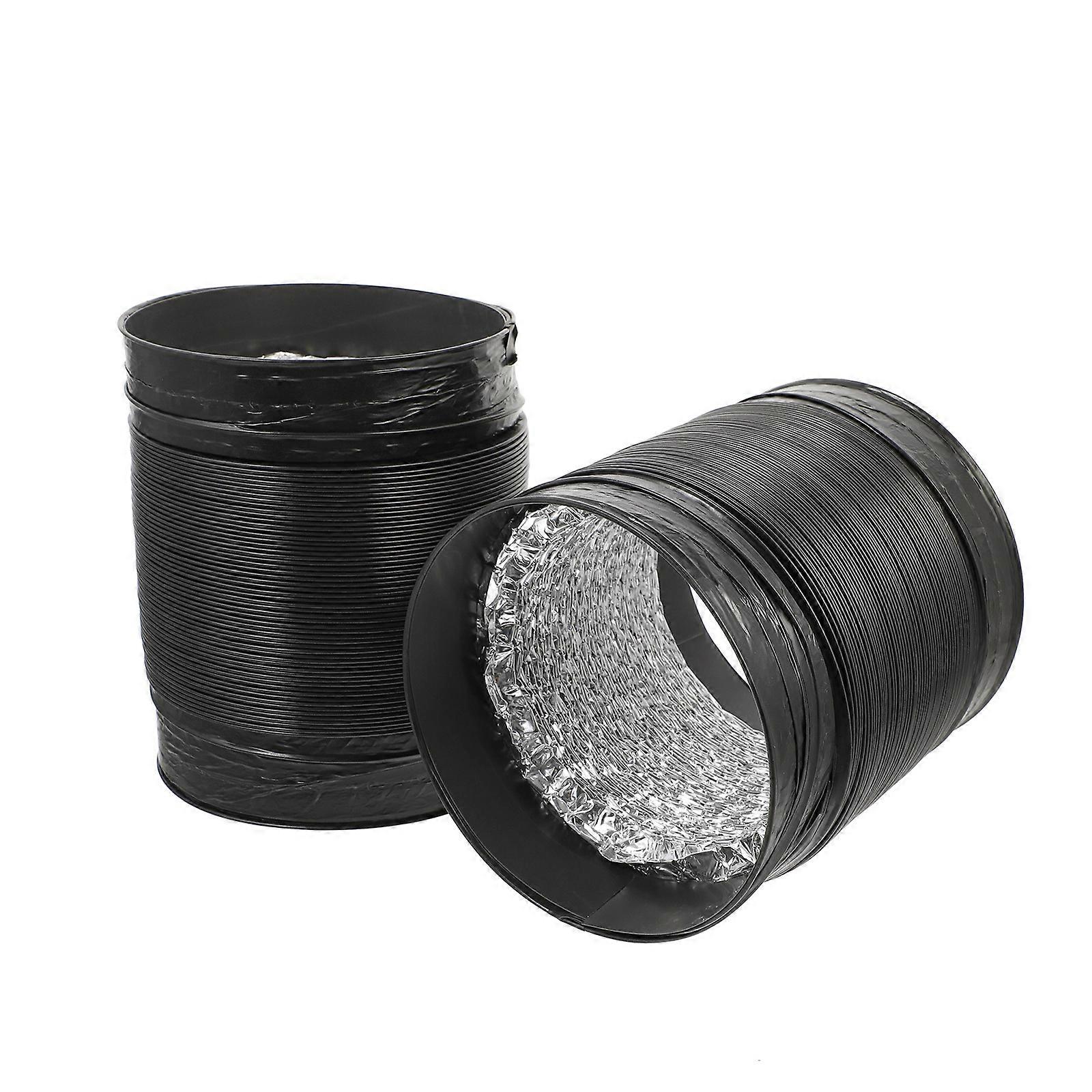 Ventilation Duct Hose 2Pcs 1 Set Air Ventilation Kitchen Installation Black Reinforced Structure For Flow