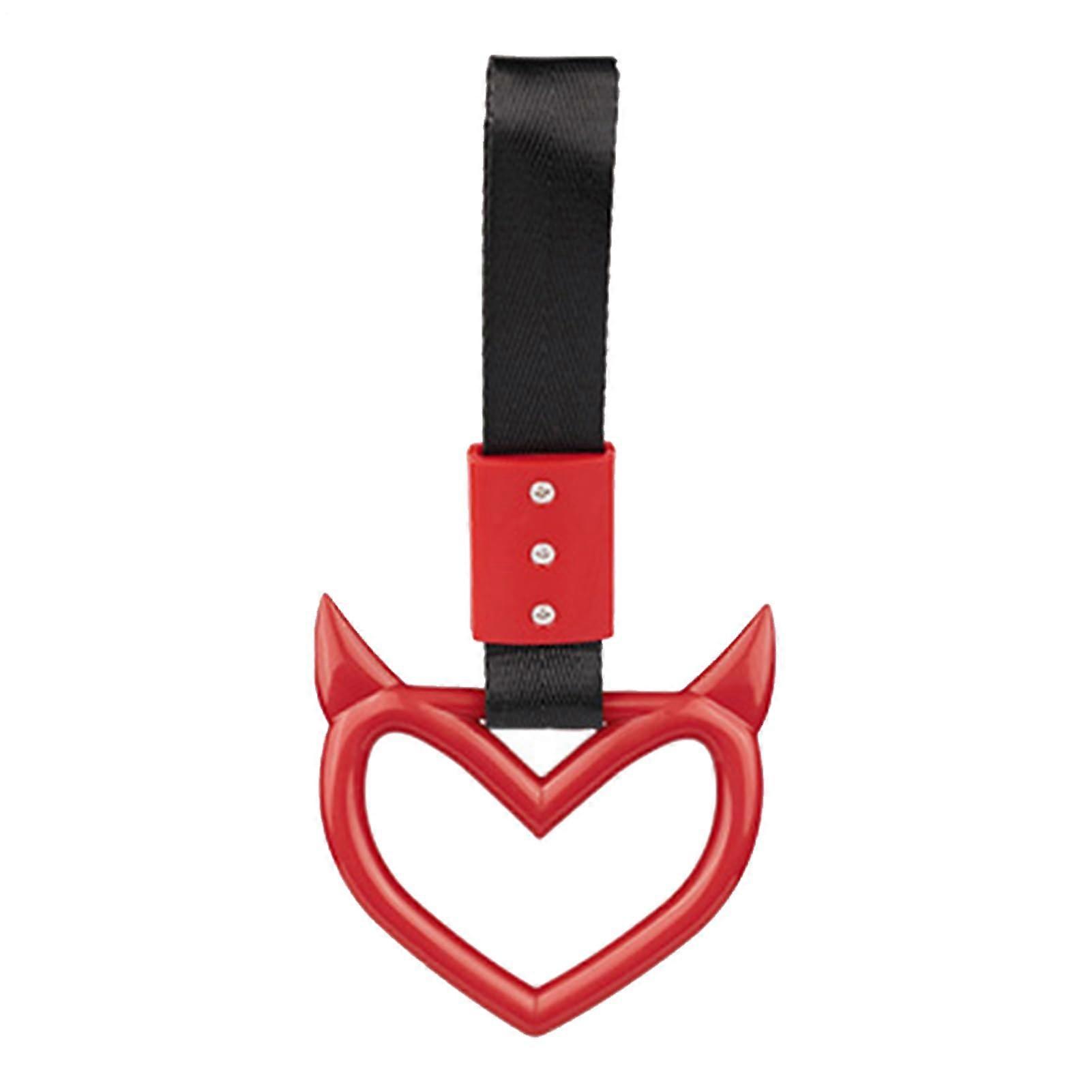 Griffgurt 'Auto Decorative Heart Handle, Car Pendant, Drift Pendant Strap for Interiors, Subway and Bus Handles, Decoration Red'