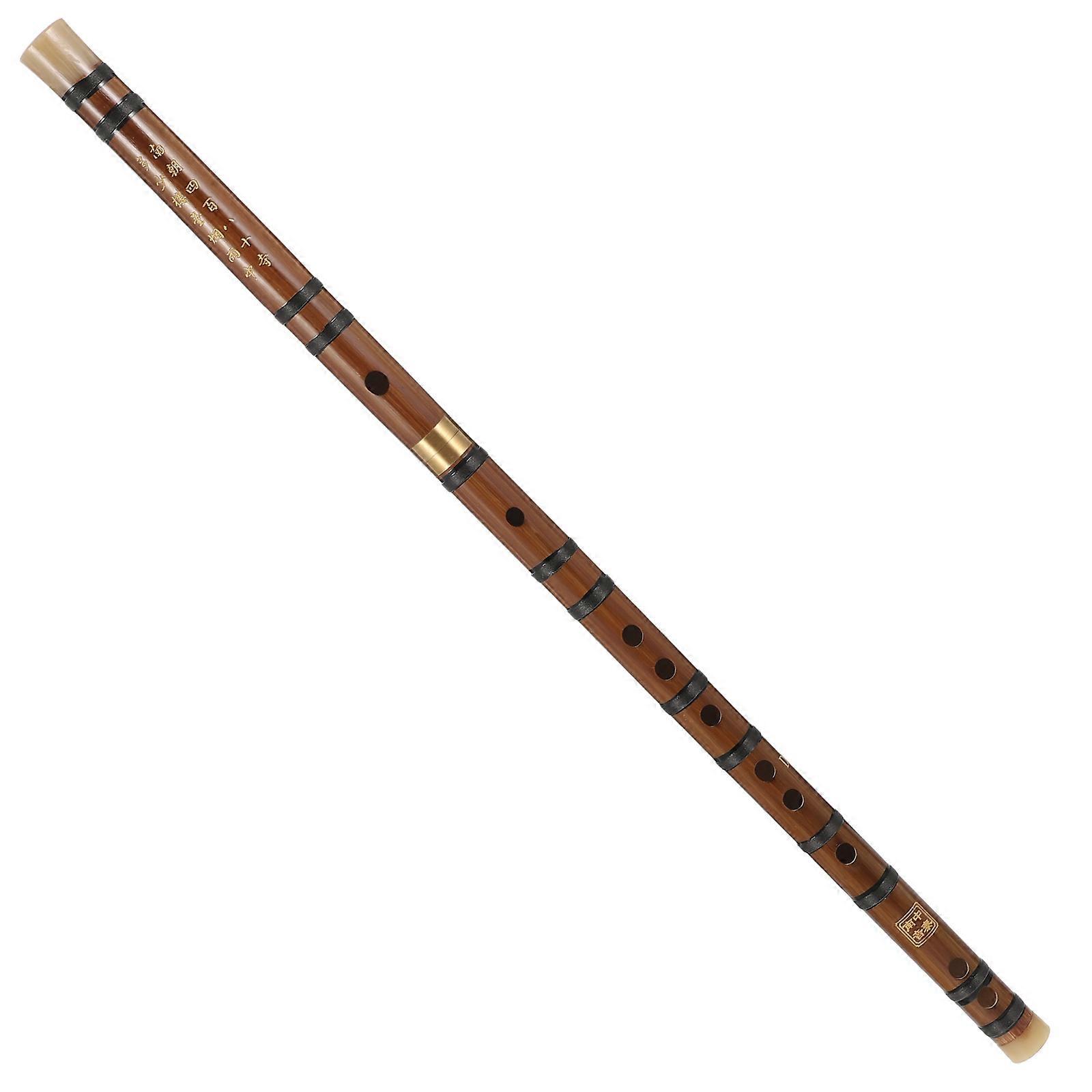 Cylindrical Chinese Musical Instrument Flute Ideal For Children With Brown Color 1Pcs