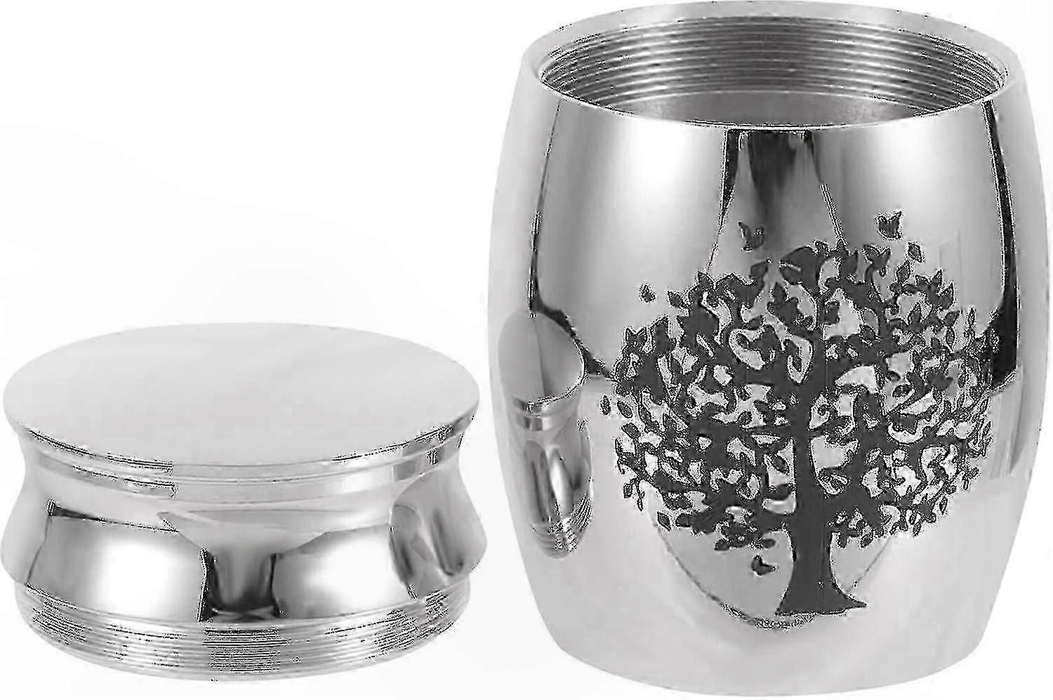 Tree of Life Mini Urn for Ashes - Stainless Steel Keepsake, Memorial Cremation Decorative Holder