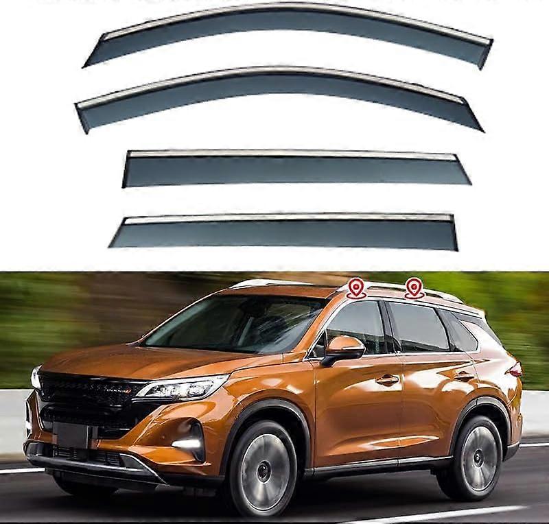 Auto Windabweiser for Dodge Cove MK2 2021, Front and Rear Window Rain Guards, Durable Sunshade Accessories