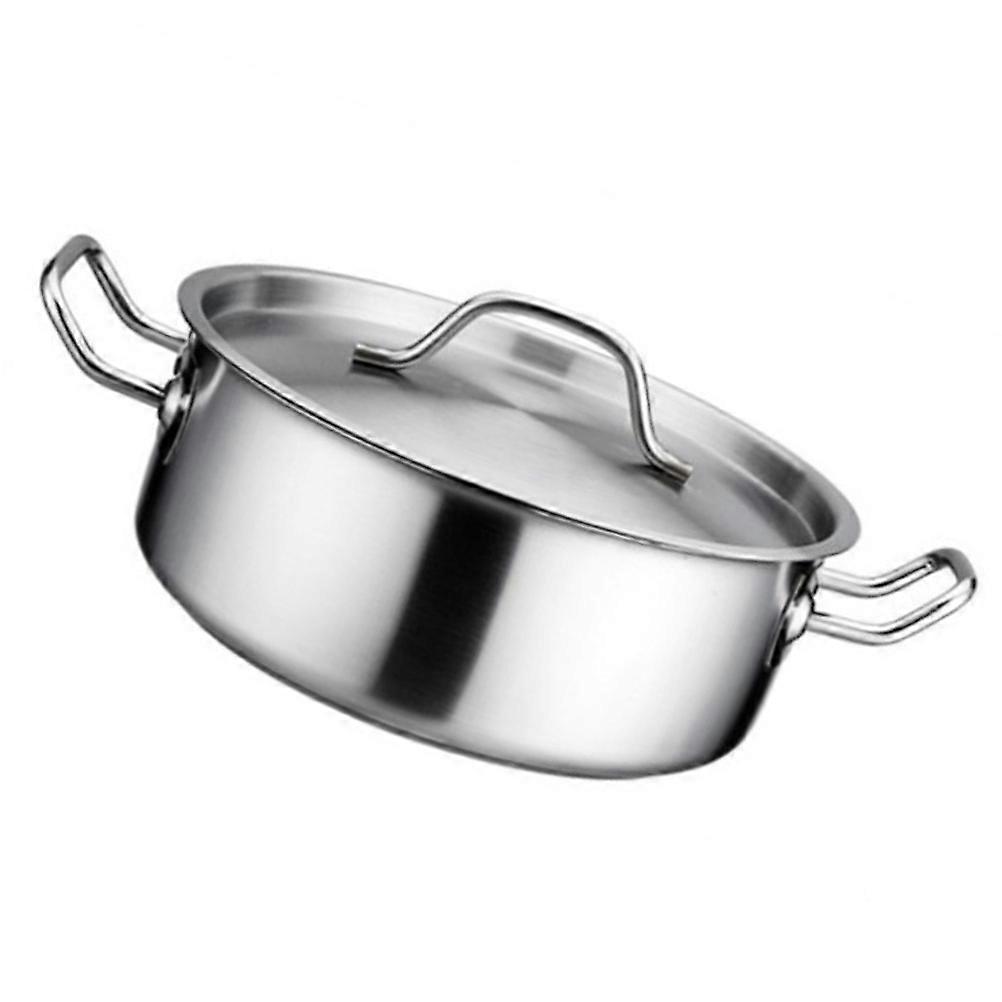 Marmite double face Table de cuisson à induction en acier inoxydable Conception de compartiment 30 cm parfaite pour les restaurants de fondue et les utilisateurs à domicile 1 ensemble