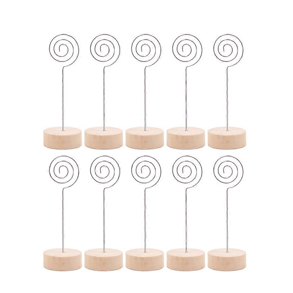 Flat Design Picture Holders 10 Pcs With Wooden Base Perfect For Office Meetings And Event Decor