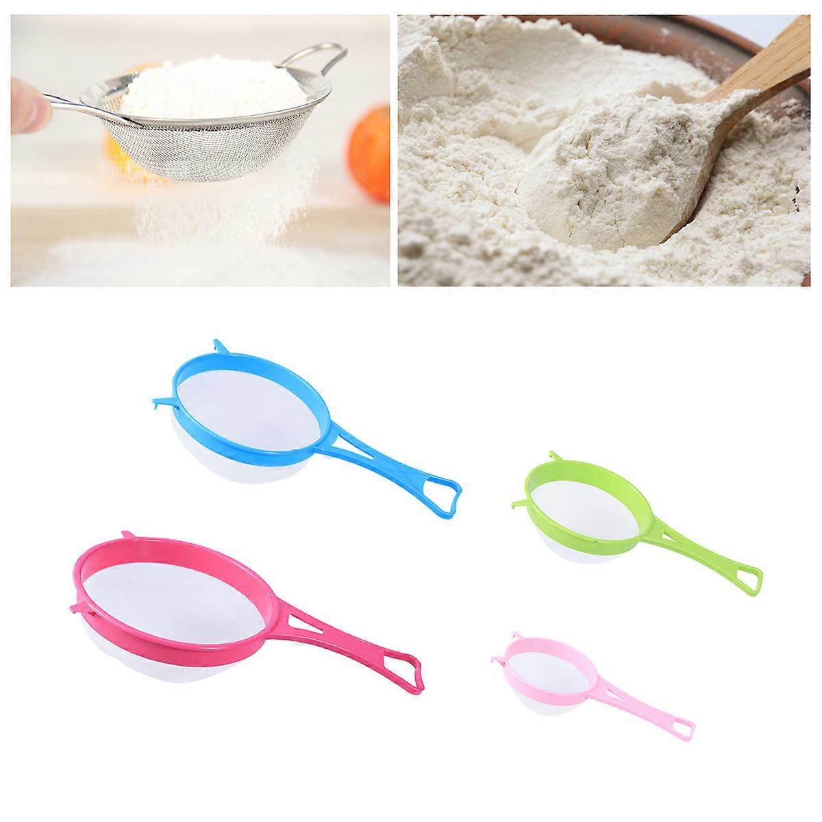 Food Strainer 4Pcs Red with Rust-Free Convenience for Filtering Food