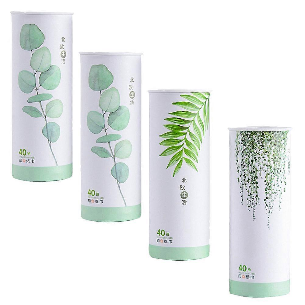 Tissue Paper Creative Printing Tissues 4 Pcs Ideal For Restaurant Public Places Assorted Color Multi-use