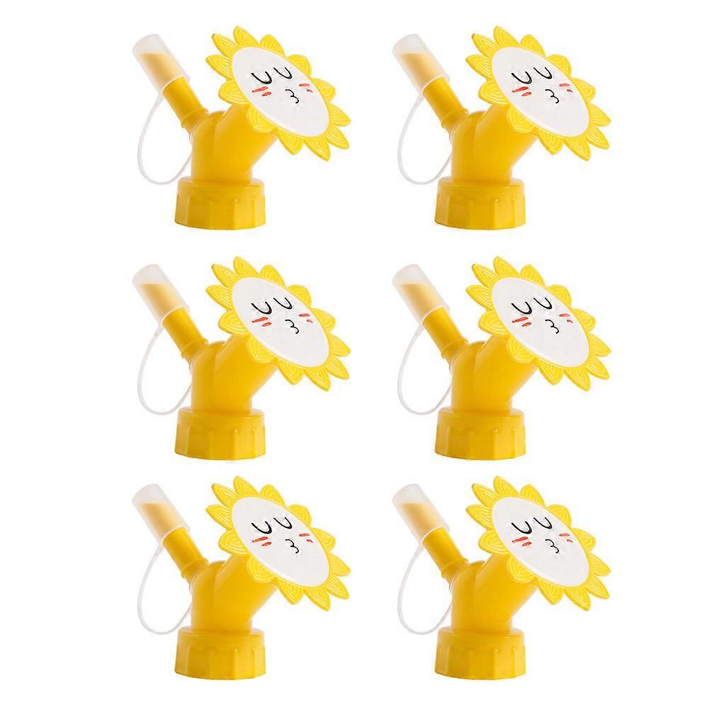 Watering Spouts For Bottles 6Pcs For Gardeners Flower Watering Tool Yellow Fine Watering Practical Design