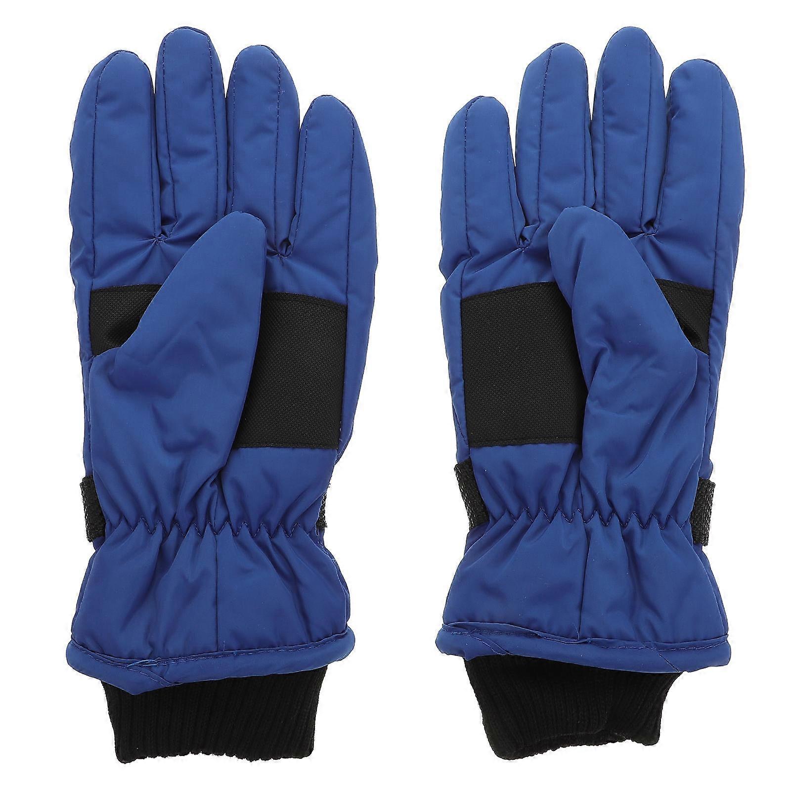 Waterproof Ski Gloves For Kids Classic Style Warmth Retention Thickened Winter 25x10cm 1 Pair