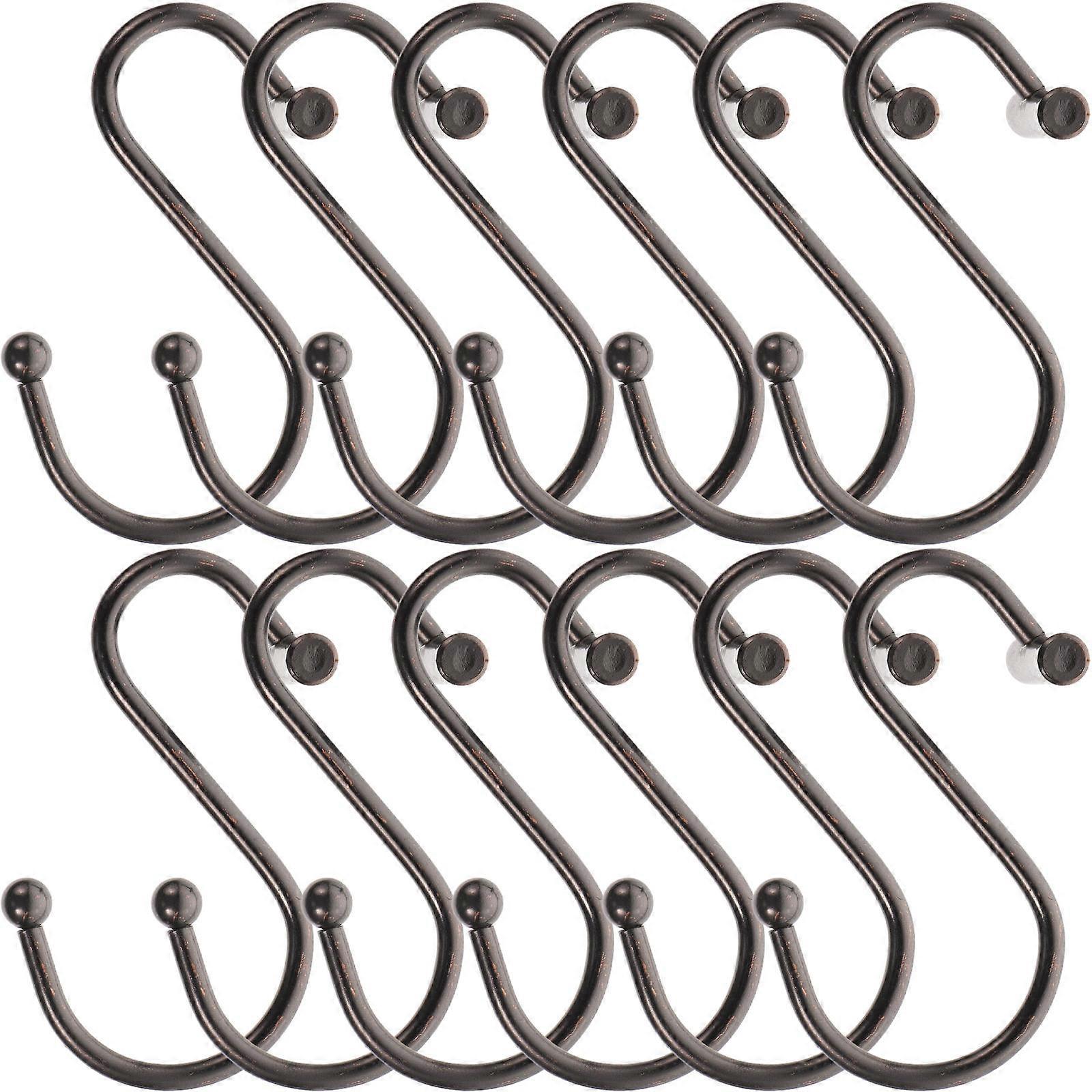 12PCS Metal Shower Curtain Hooks with Elegant Design for Smooth Gliding on Shower Rods – Hangers for Stylish Bathrooms