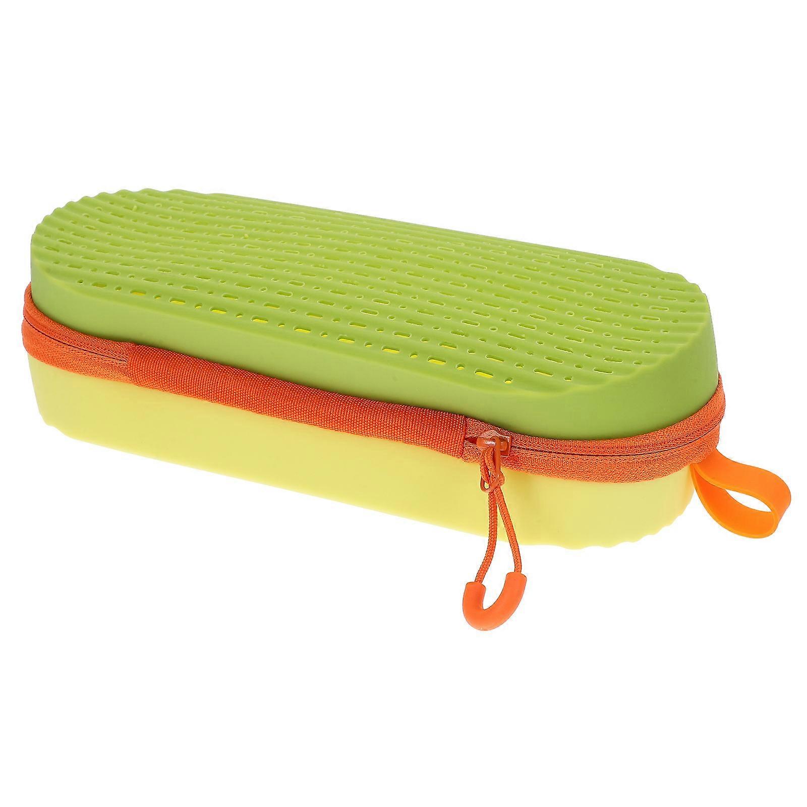 Durable Lightweight Swimming Goggle Case with Drain Hole, Large Capacity Protective Silicone Cover for Travel and Daily Storage