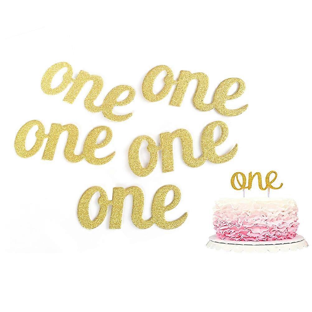First Birthday Cake Topper with Assorted Color Paper Design for Cake Decoration and Party Use 20 Pieces