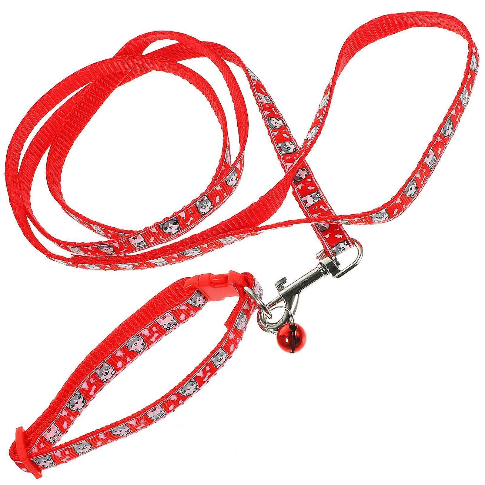 Long Durable Polyester Dog Leash in Red for Medium to Large Dogs with Swivel Snap for Training and Walking