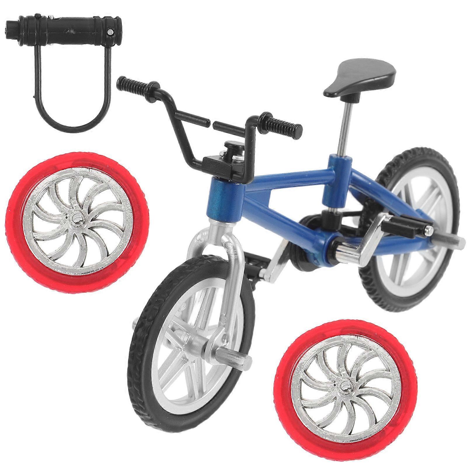 Miniature Bicycle Model Toy For DIY Projects And Party Favors 10.00X7.00X4.00CM Blue Alloy Design 1 Set
