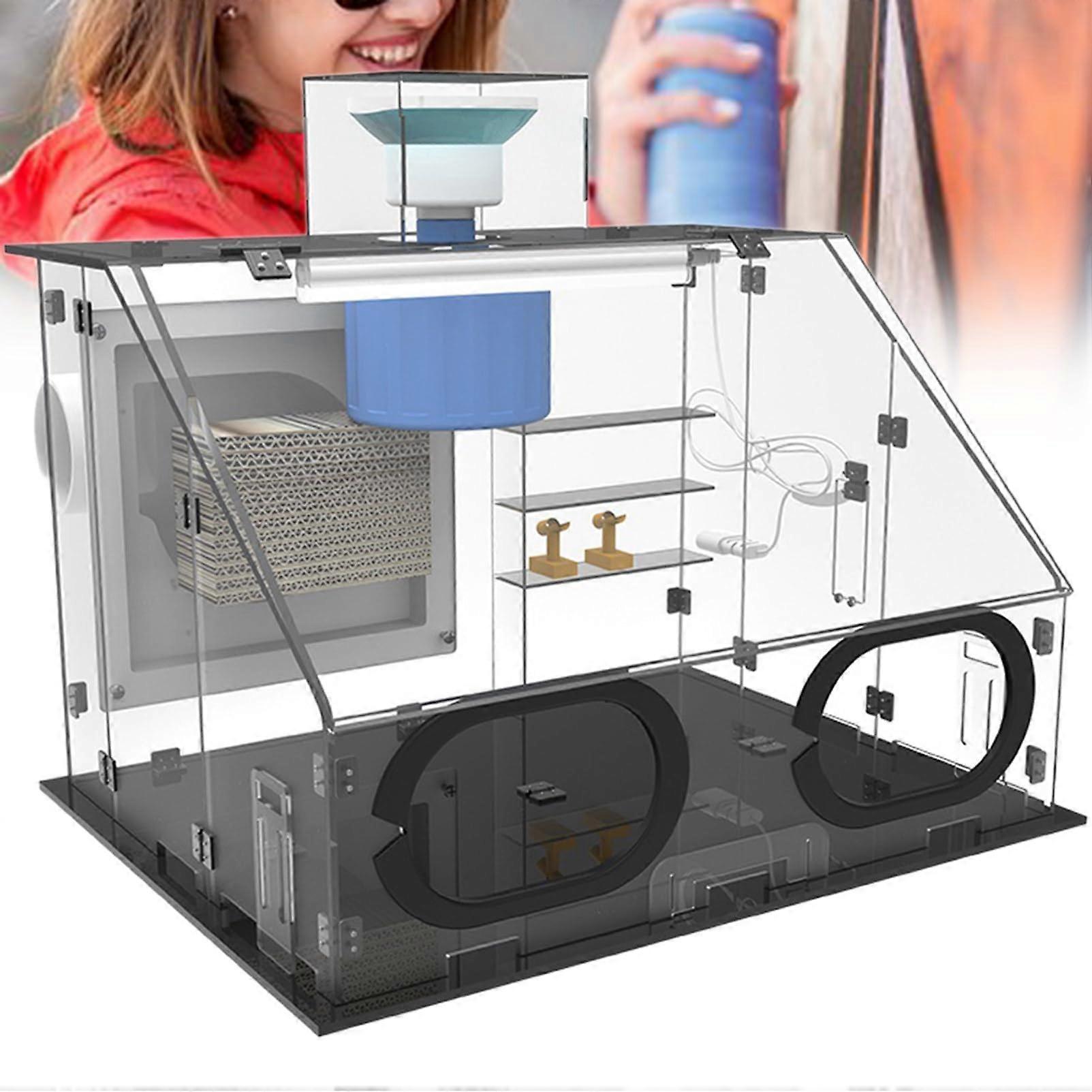 Airbrush Spray Booth Kit, Tragabre Extraction System for Model Building, 70x47x40cm