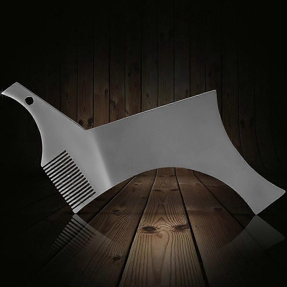 Shaper Stencil Stainless Steel Shaping Guide & Styling Tool Perfect Line up & Edging Works with Trimmer or Razor for Beard & Facial Hair