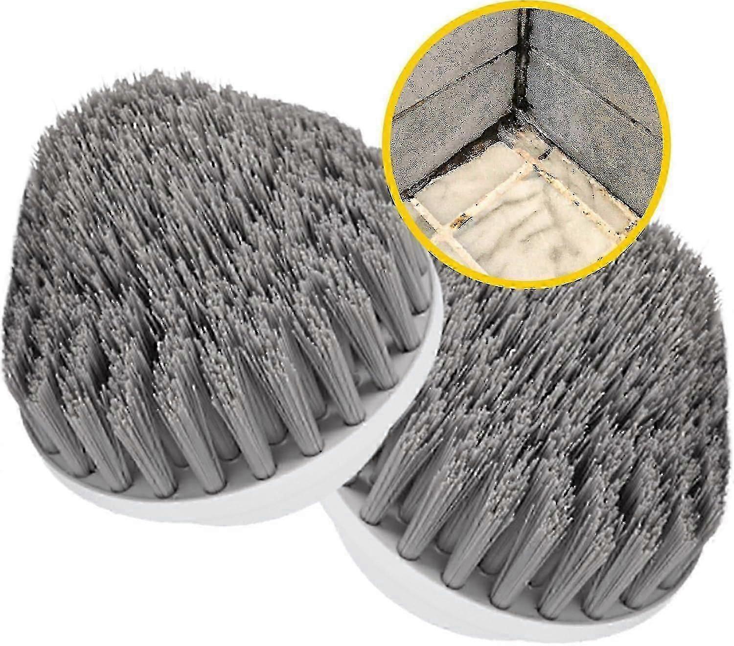 Pack of 2 Conical Brush Heads for Electric Cleaning of Corners and Hard-to-Reach Areas