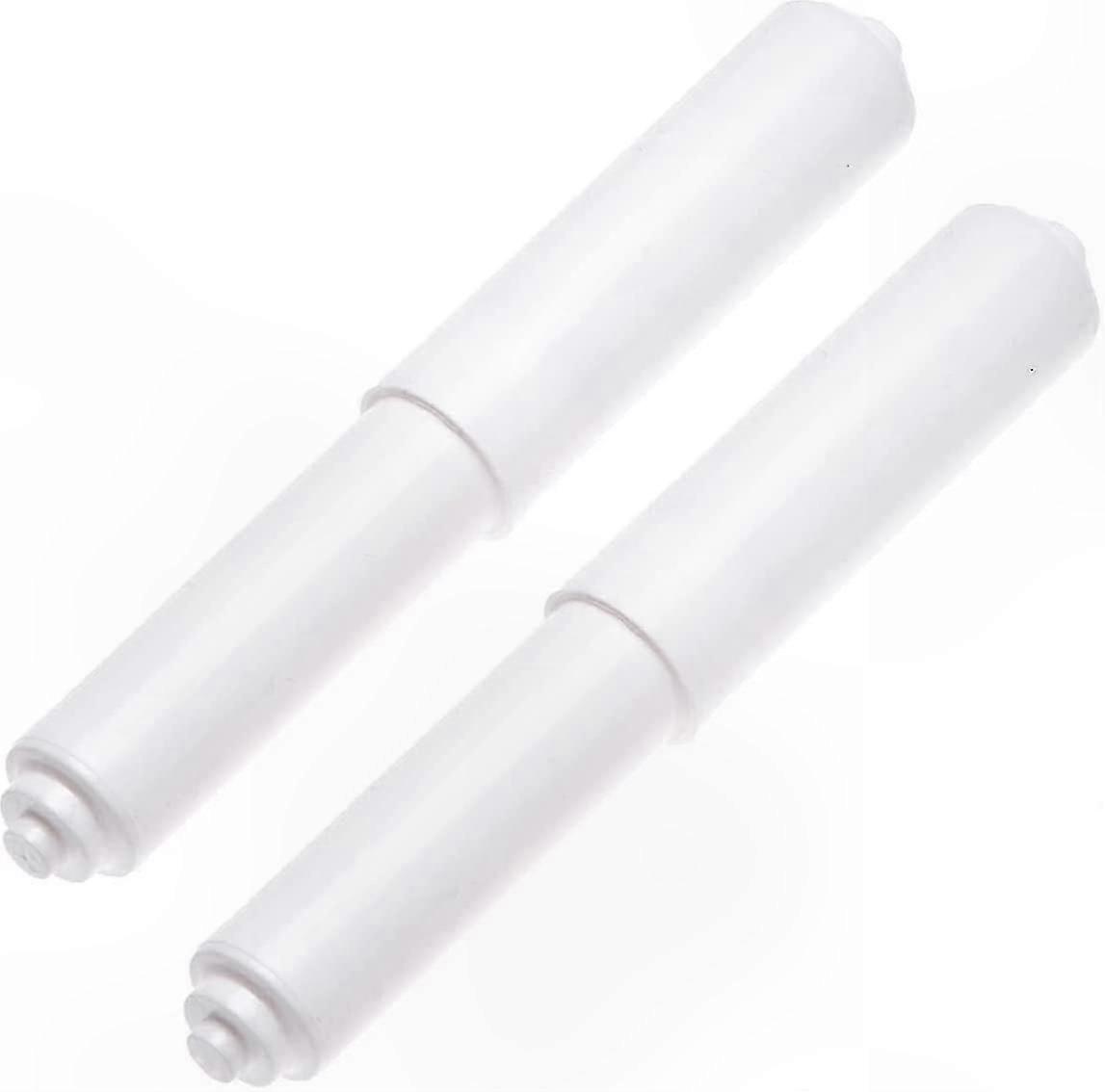 Spring-Loaded Toilet Paper Holder, White, 2 Pack