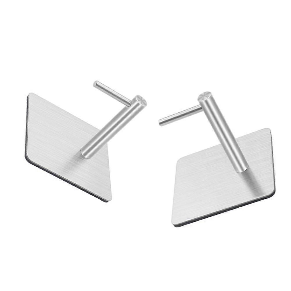 2Pcs Tissue Roll Hanging Rack for Kitchen and Bathroom Use in Silver Rubber Magnet Material with Simple Design