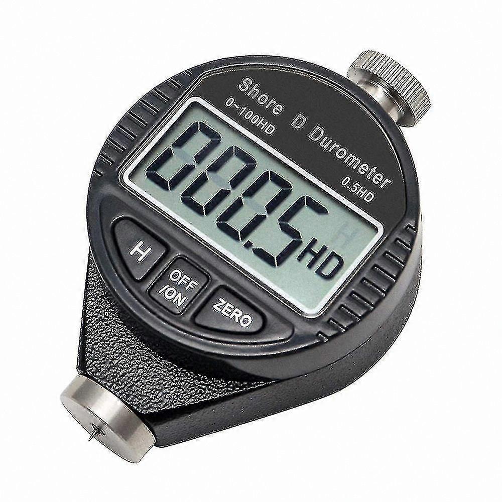 Digital Durometer for Rubber and Plastics, LCD Display, Shore D Scale, 0-100HD Hardness Tester