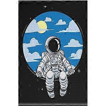 Quebra-cabeça de astronauta de desenho animado de madeira para adultos Quebra-cabeça de 300 peças Desafiador Jogo Brinquedos Presente de aniversário para adultos Crianças Meninos Meninas