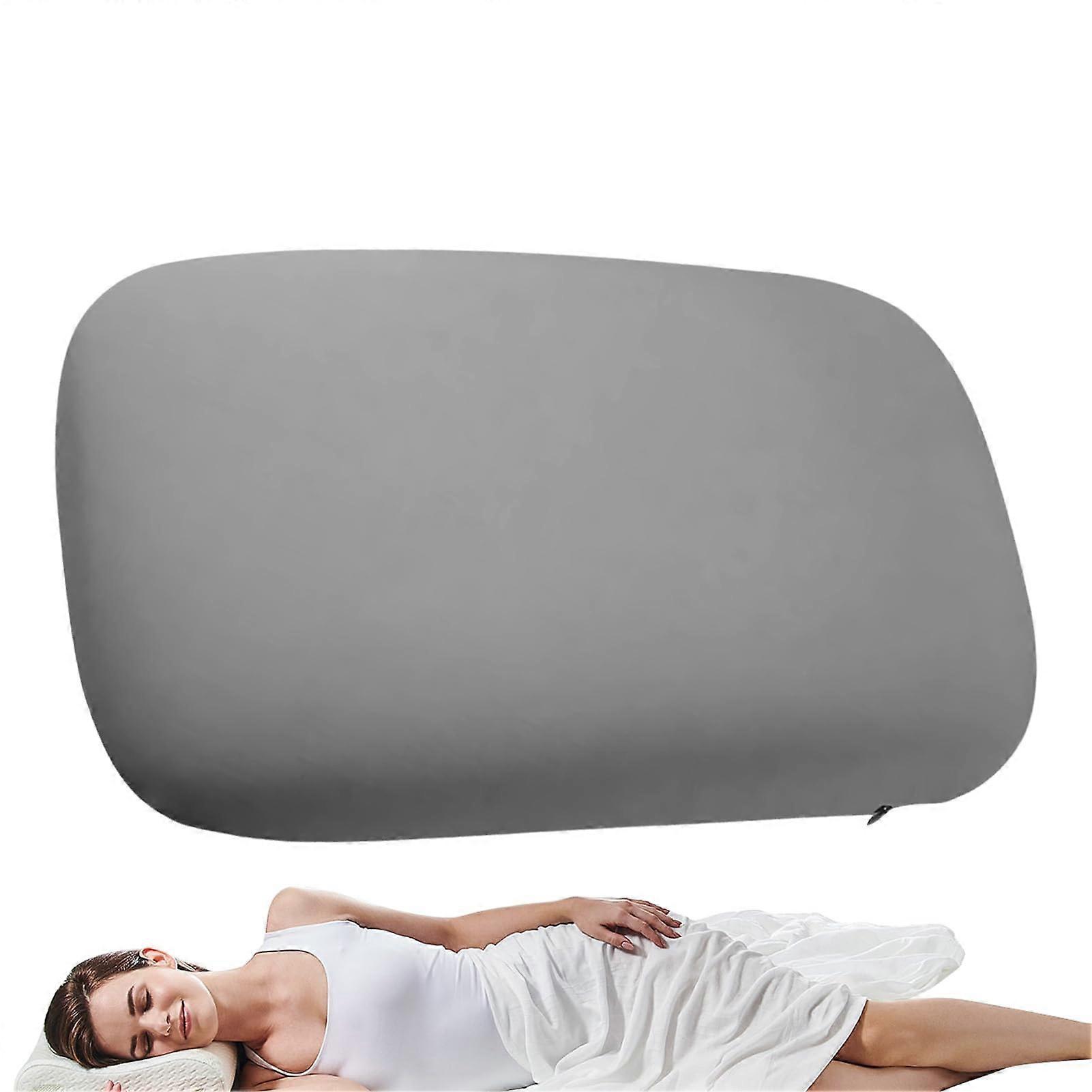 Hiking Pillow Breathable Headrest Comfortable Ergonomic Memory Foam Cooling Pillow for Backpacking, Flight, Hotel, Home, Camping Gray Ref: 8912
