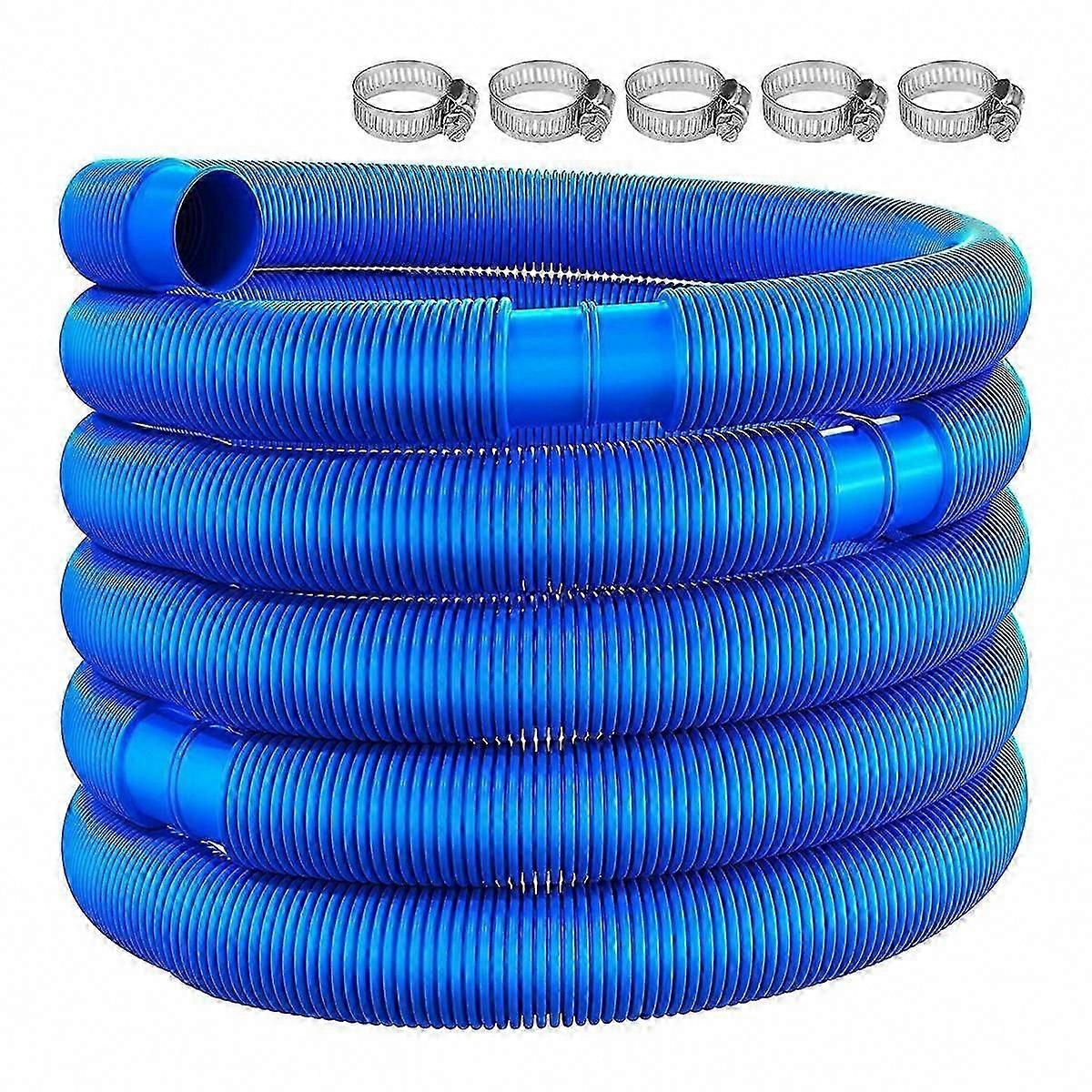 32mm Swimming Pool Hose with Clamp - Replacement Pipe for Pool Cleaner Tool