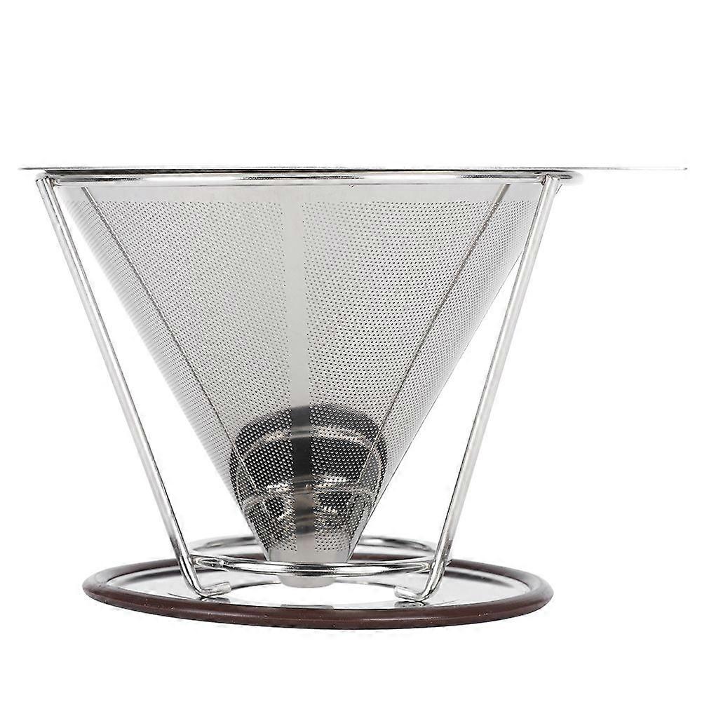 Reusable Stainless Steel Double Layer Coffee Filter with Screen Coffee Making Accessory