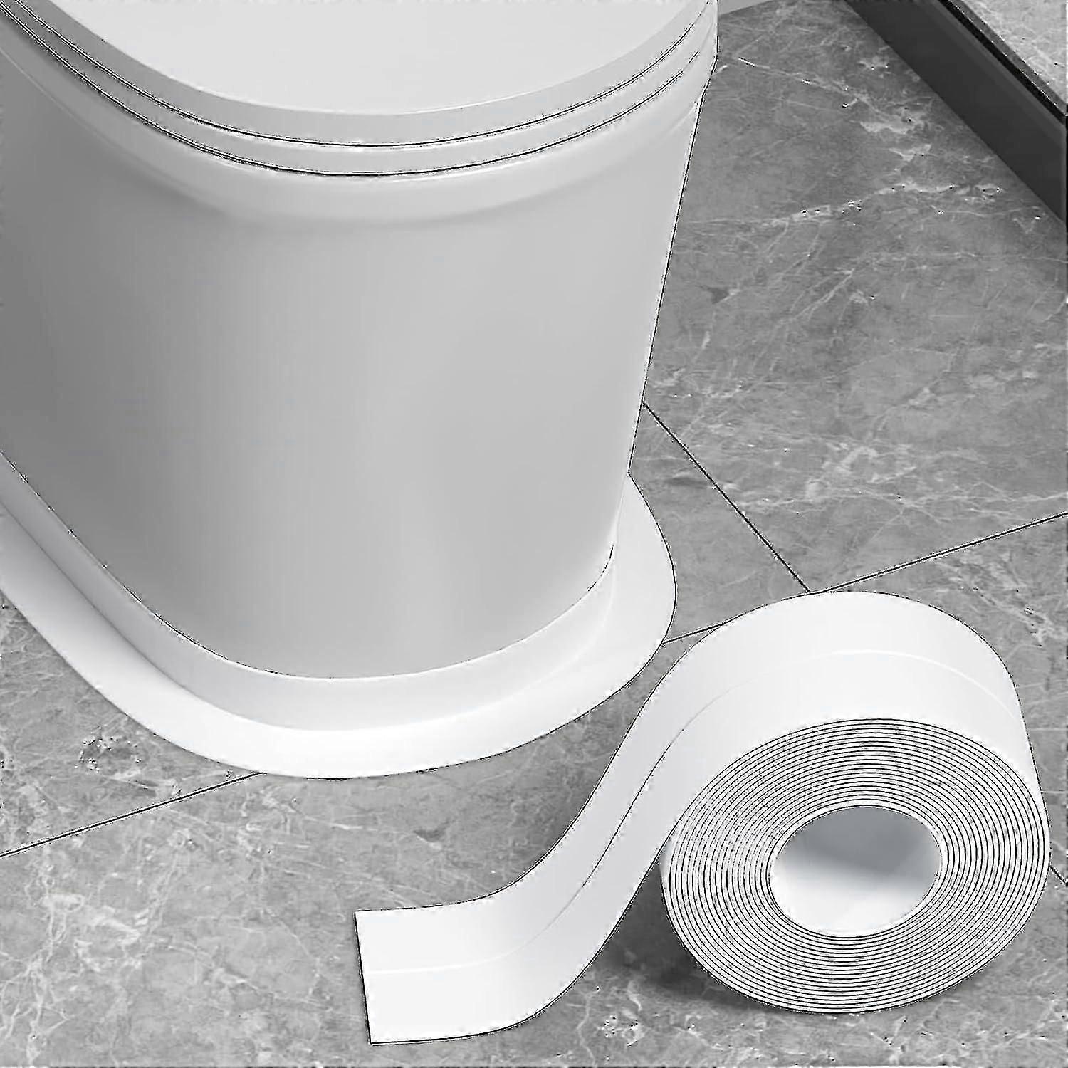 Listwa uszczelniająca do kąpieli, Uszczelniacz łazienkowy, Listwa uszczelniająca, Wodoodporna prosta taśma uszczelniająca do łazienki, kuchni, wanny, toalety, podłogi ściennej, z narzędziem uszczelniającym-G