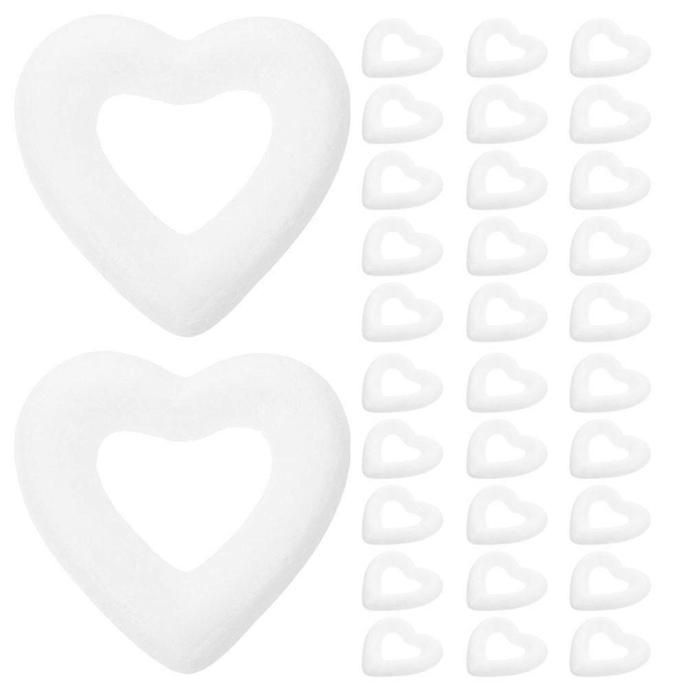 Heart Shaped Foam Wreaths DIY Craft Props for Weddings, Floral Arrangements & Creative Decoration Projects – Lightweight & Versatile Base for Endless