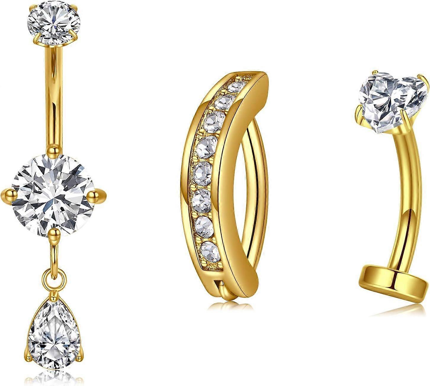 Belly Button Ring Clear Dangle Belly Button Piercing Belly Rings Dangle Belly