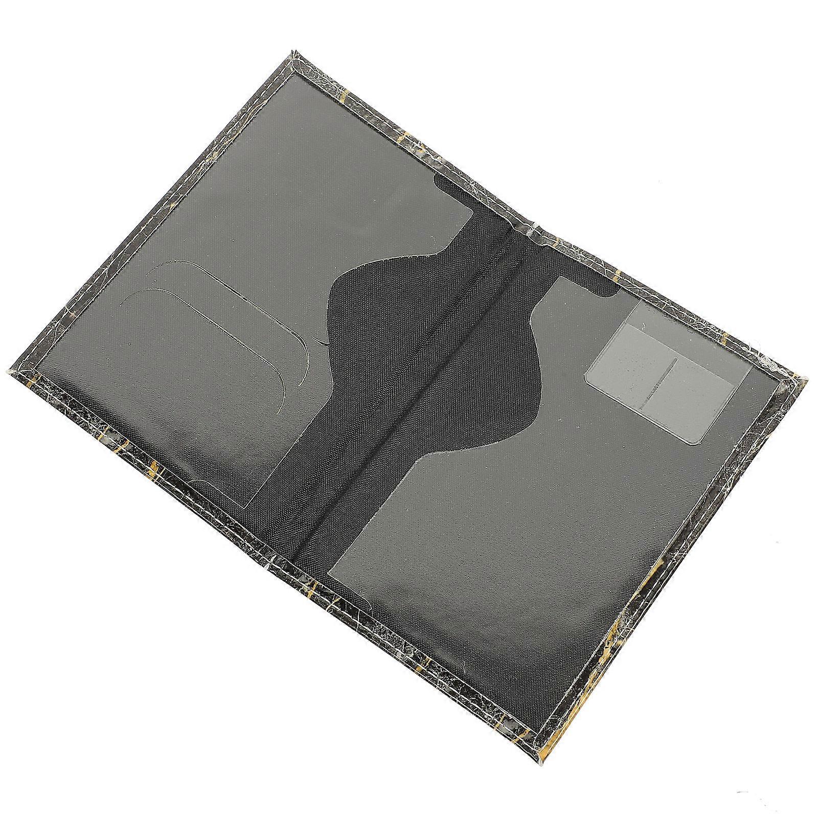 Passport Pouch Pu Travel Passport Holder for Boarding Black Portable Design Organize Documents 1Set