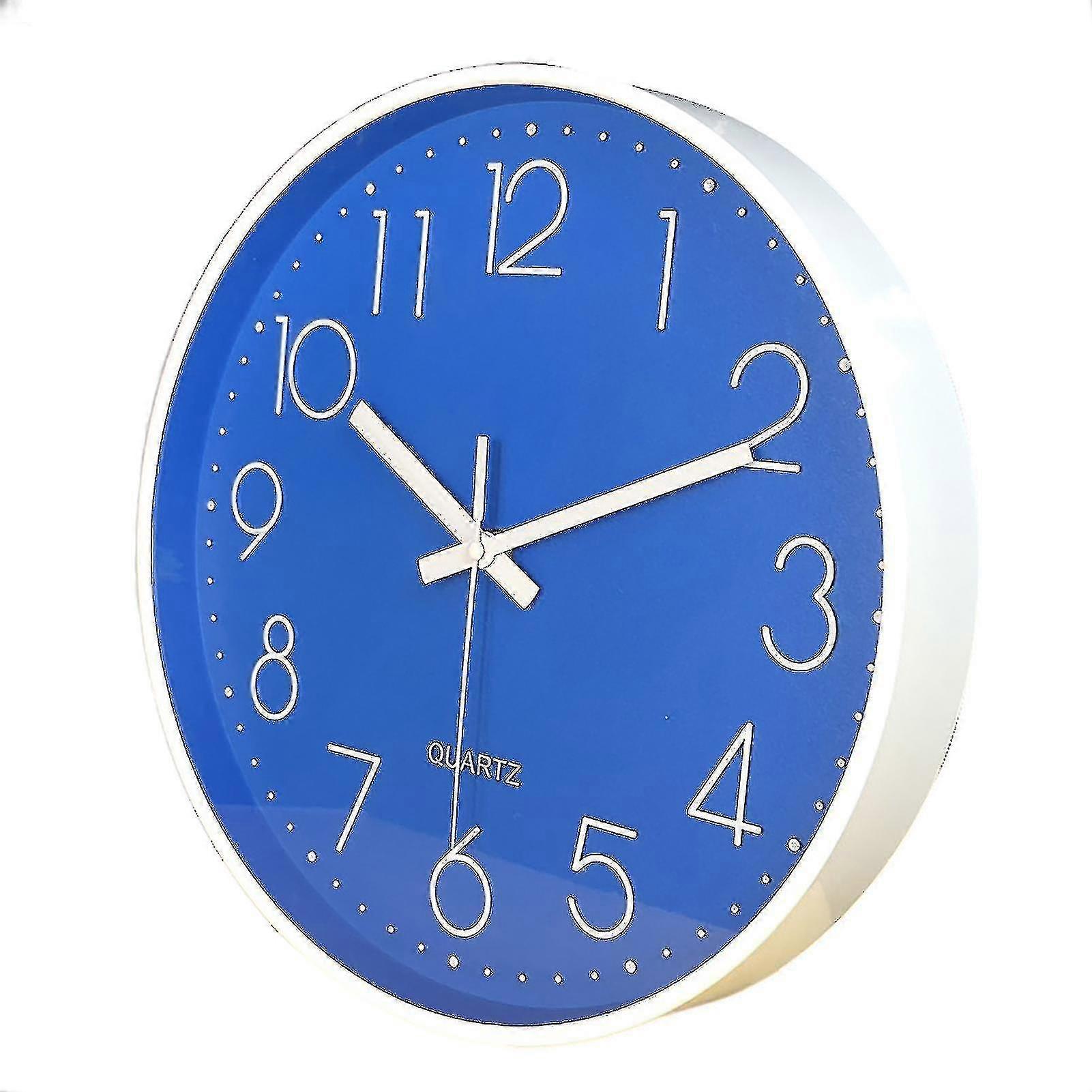 decade Inch Wall Clock Round Hanging Noiseless 3d Number Quartz