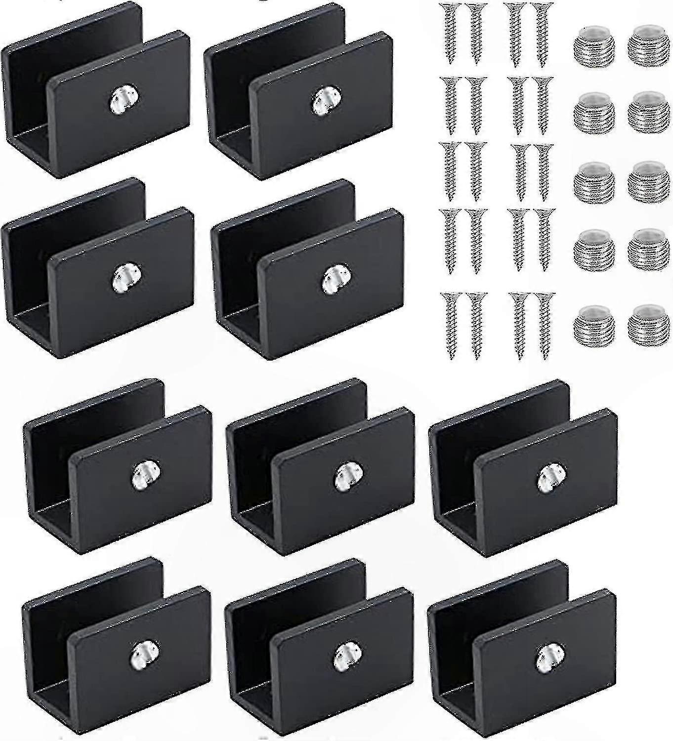 Adjustable Glass Shelf Brackets for 8-10mm Glass Panels, Railing Clamps and Shelf Supports for Home Decor Projects