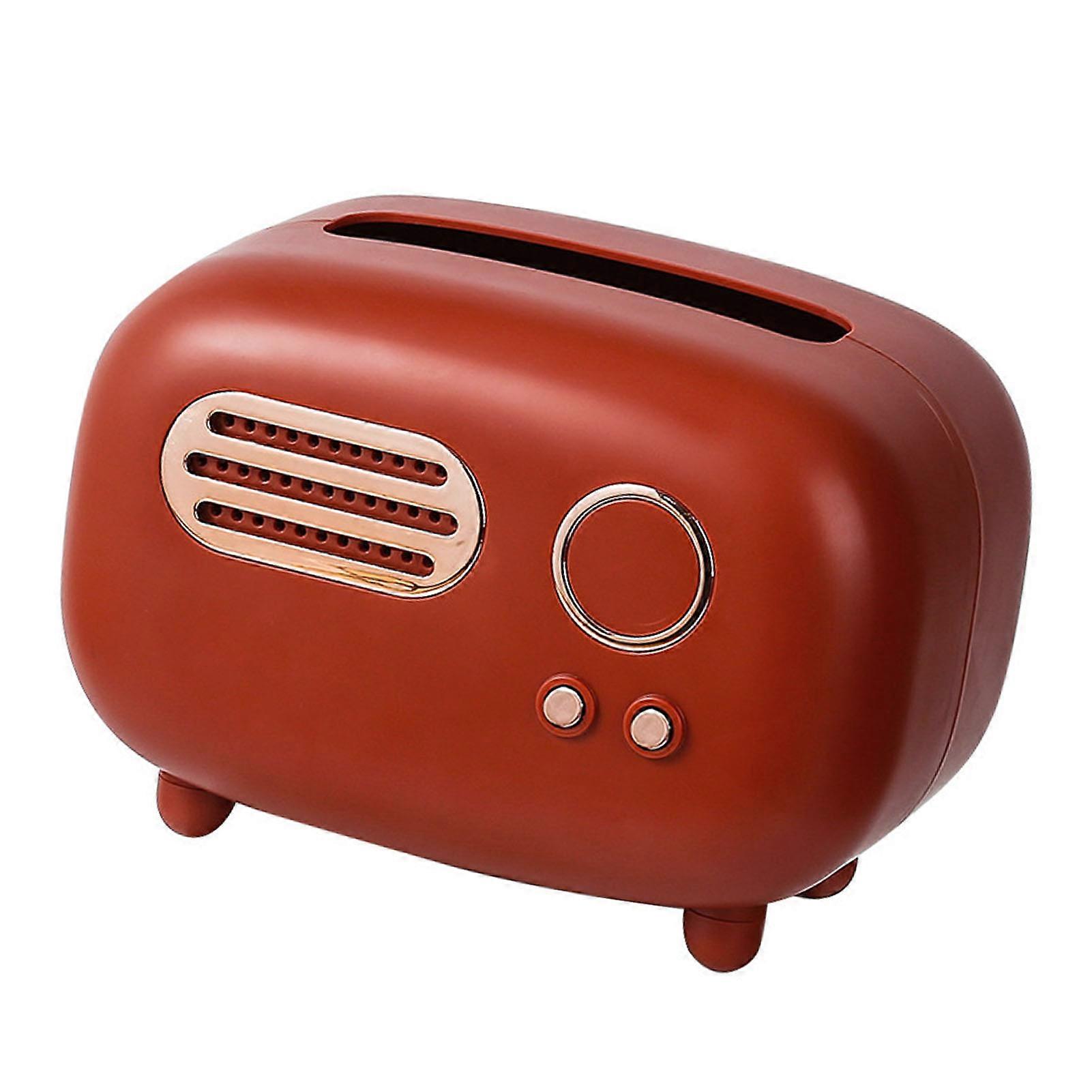 Large Capacity Red Plastic Tissue Box Cover Organizer 320g