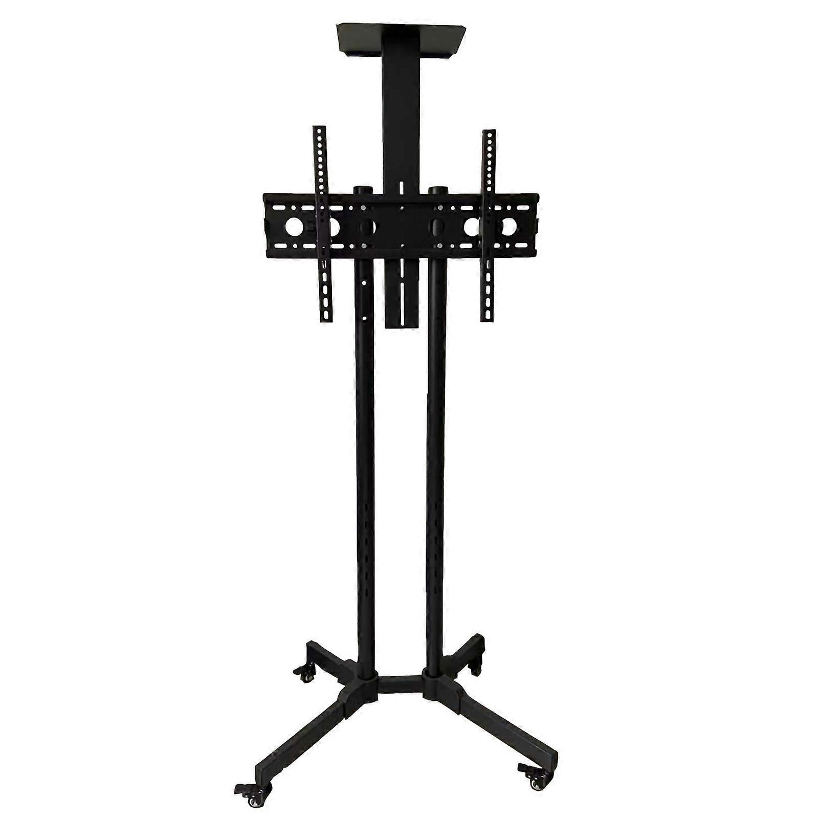 Mobile TV Cart with 360° Silent Wheels, Space-Saving Design for Home and Conference Use
