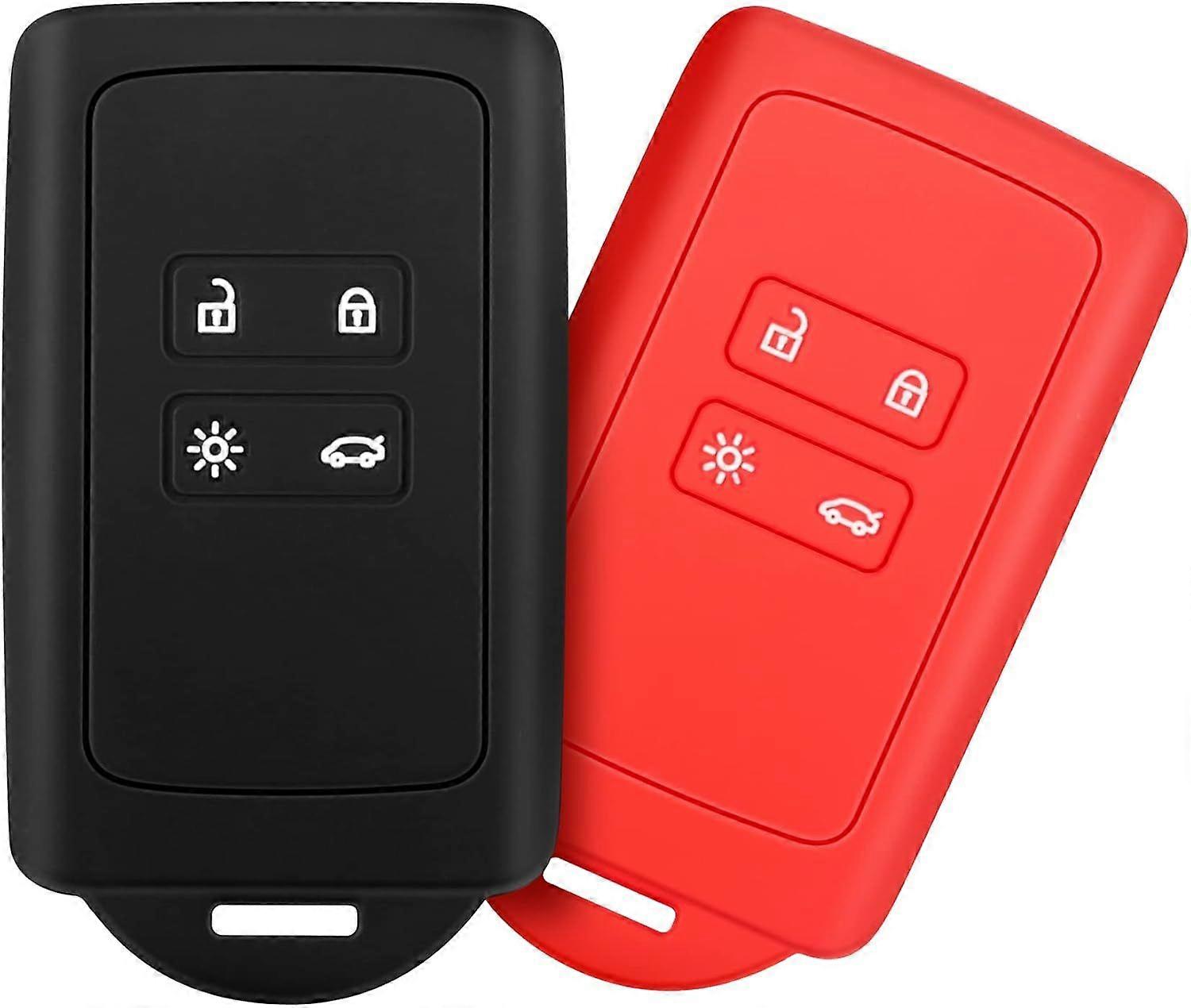 pcs car key cover compatible with Renault 4-button smart key. Silicone