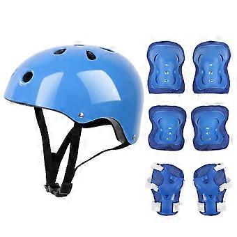 Children's Protective Helmet Knee Elbow Pads Set for Cycling Skateboarding