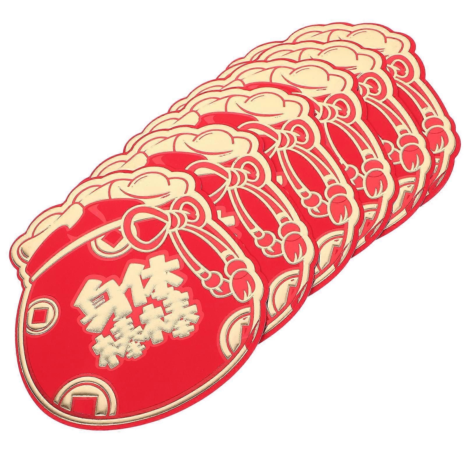 Red Envelopes Chinese Style Paper Red Packets for Storage 6Pcs