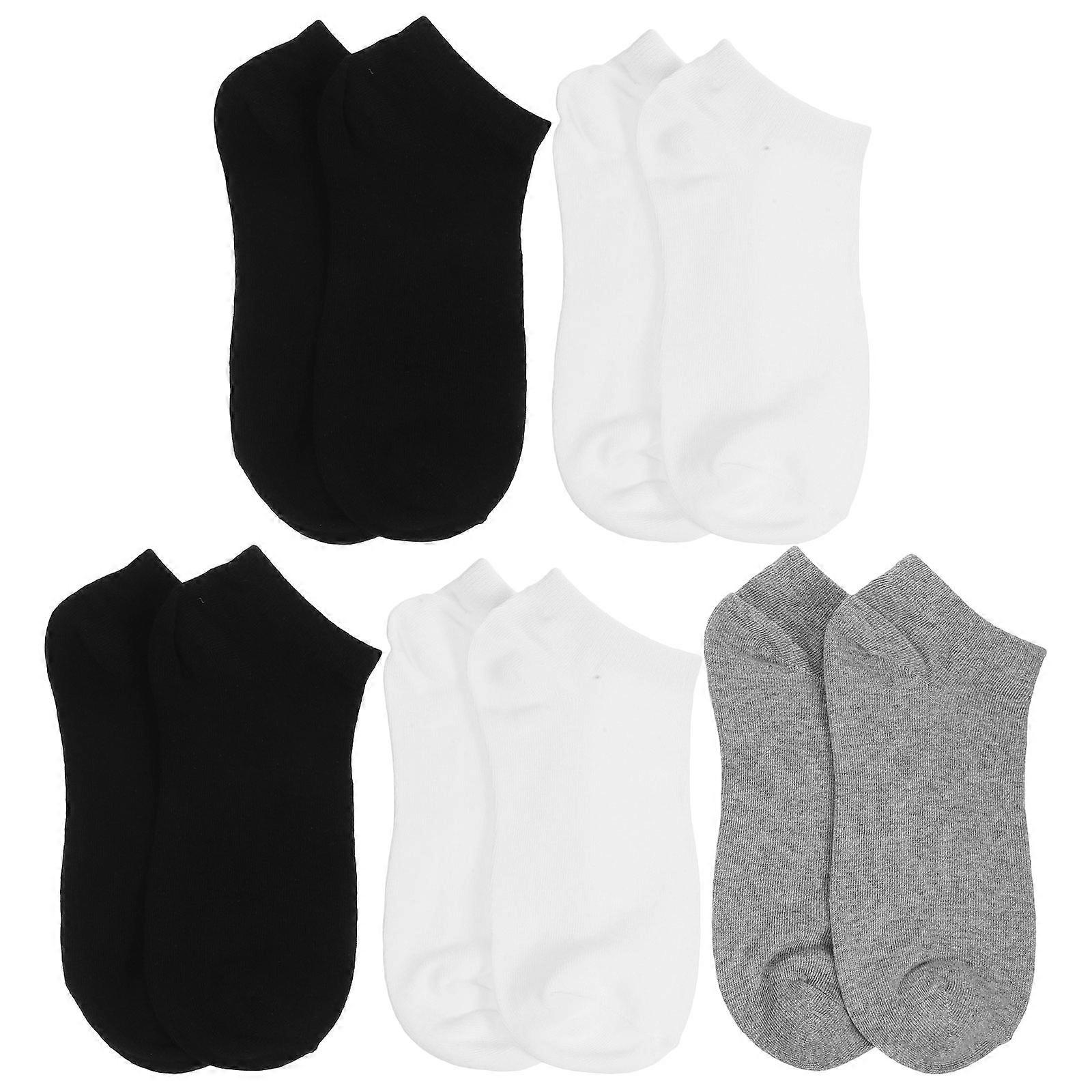 Casual Low Cut Mens Socks for Sports Running Assorted Color 5 Pairs